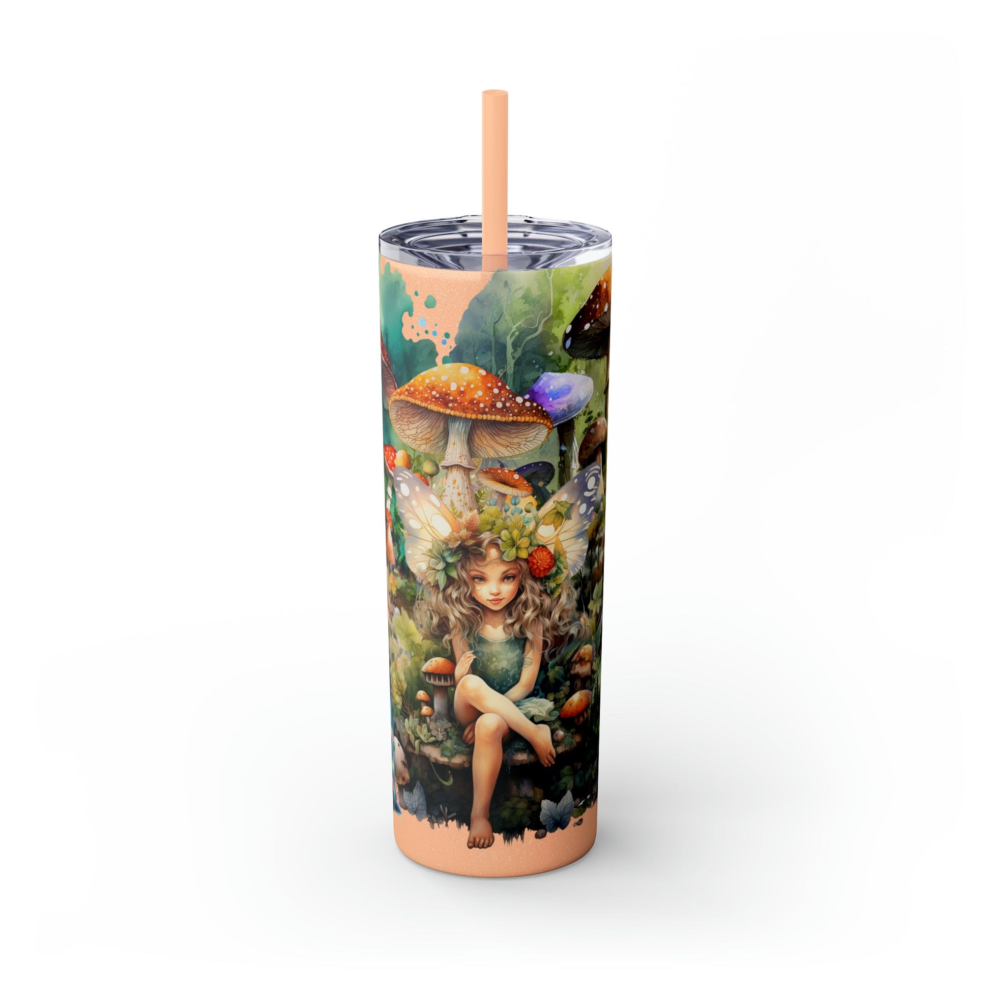 Fairy Forest Skinny Tumbler with Straw, 20oz - Moon & Starr Handcrafted Jewelry && More!