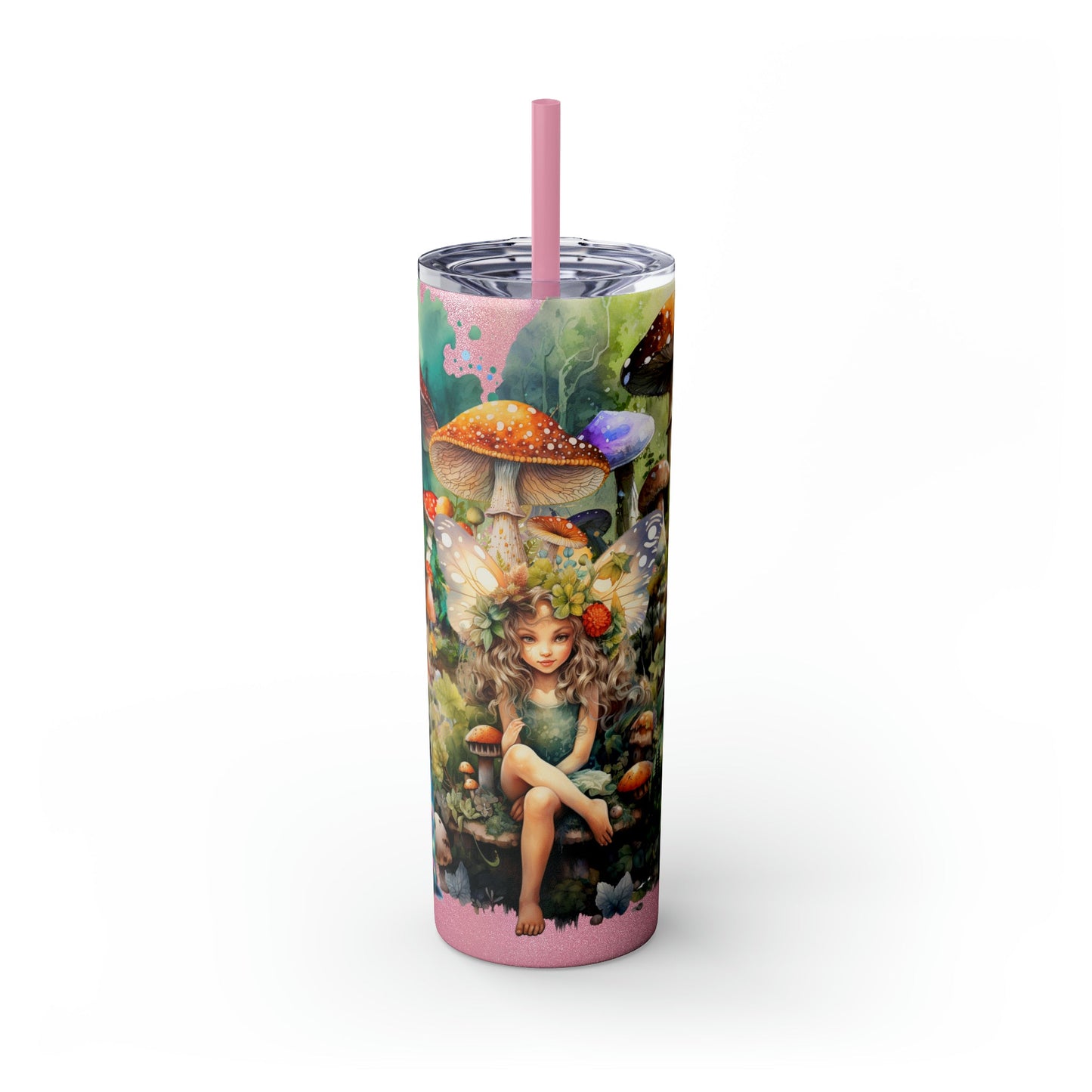 Fairy Forest Skinny Tumbler with Straw, 20oz - Moon & Starr Handcrafted Jewelry && More!