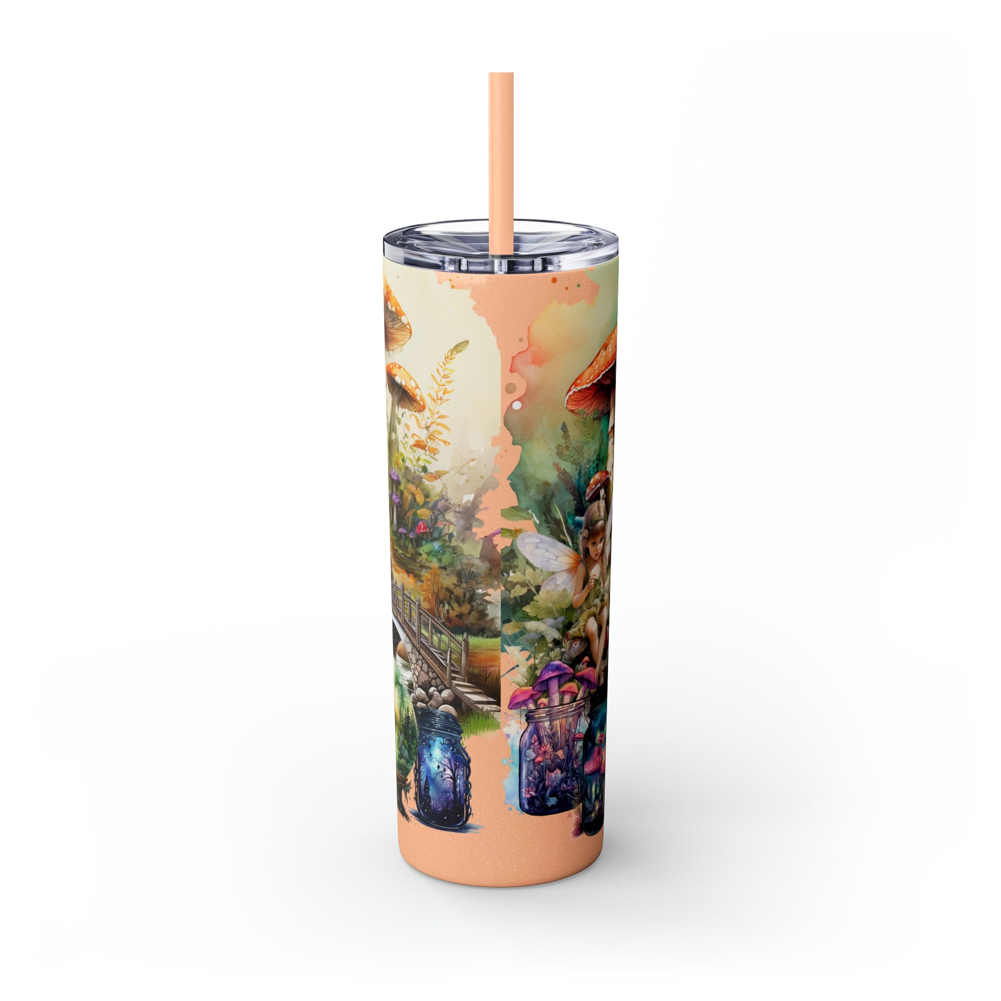 Fairy Forest Skinny Tumbler with Straw, 20oz - Moon & Starr Handcrafted Jewelry && More!