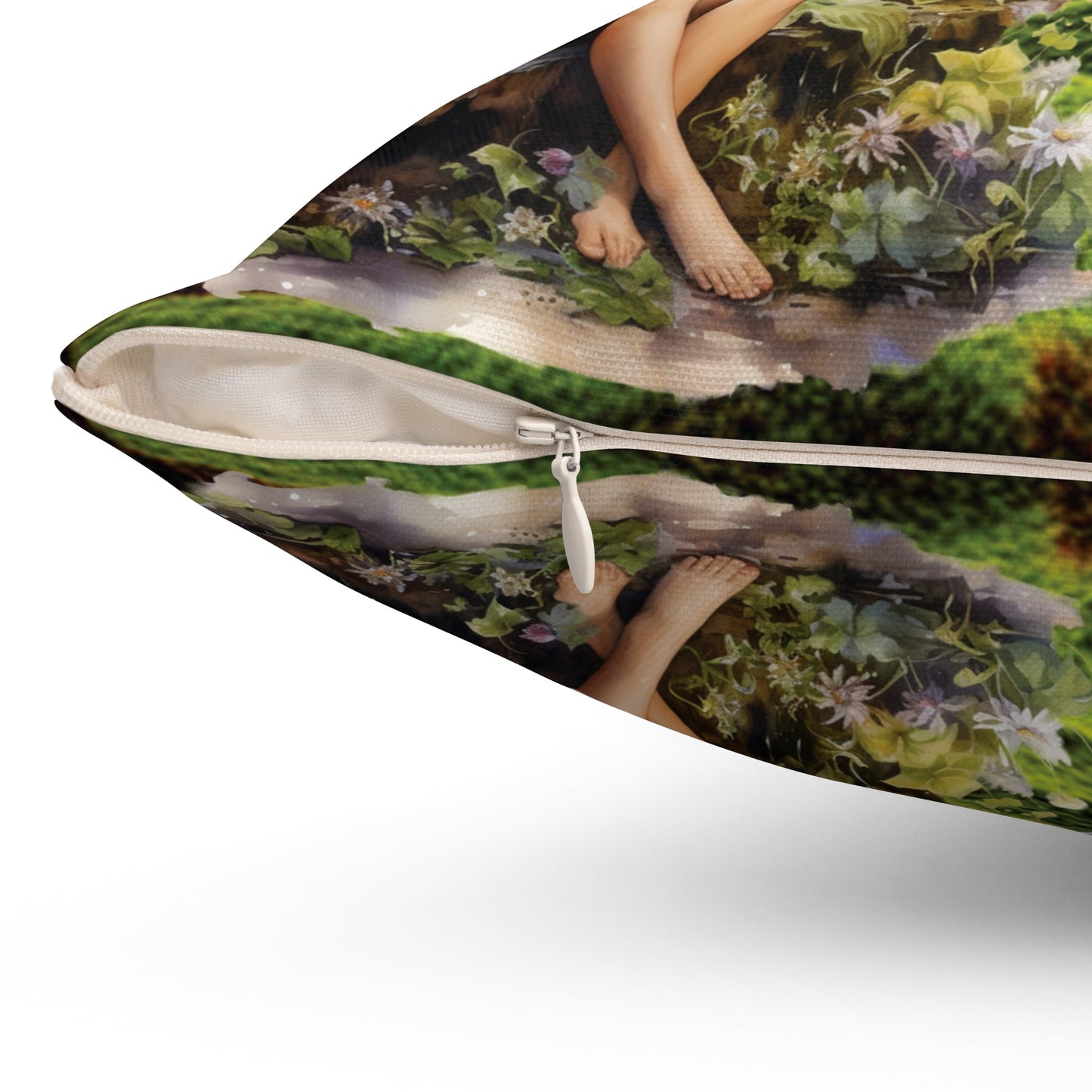 Fairy Forest Theme Spun Polyester Square Pillow - Moon & Starr Handcrafted Jewelry && More!