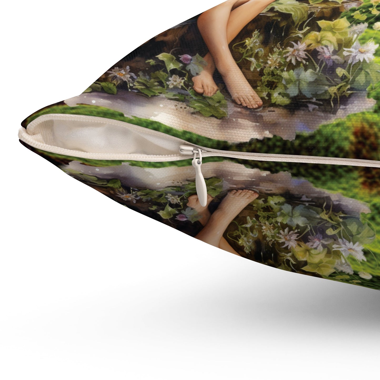 Fairy Forest Theme Spun Polyester Square Pillow - Moon & Starr Handcrafted Jewelry && More!