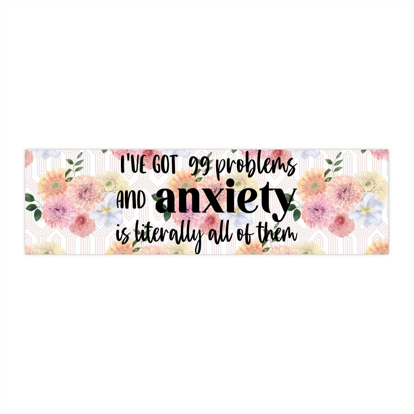 Funny Anxiety Bumper Stickers - Moon & Starr Handcrafted Jewelry && More!