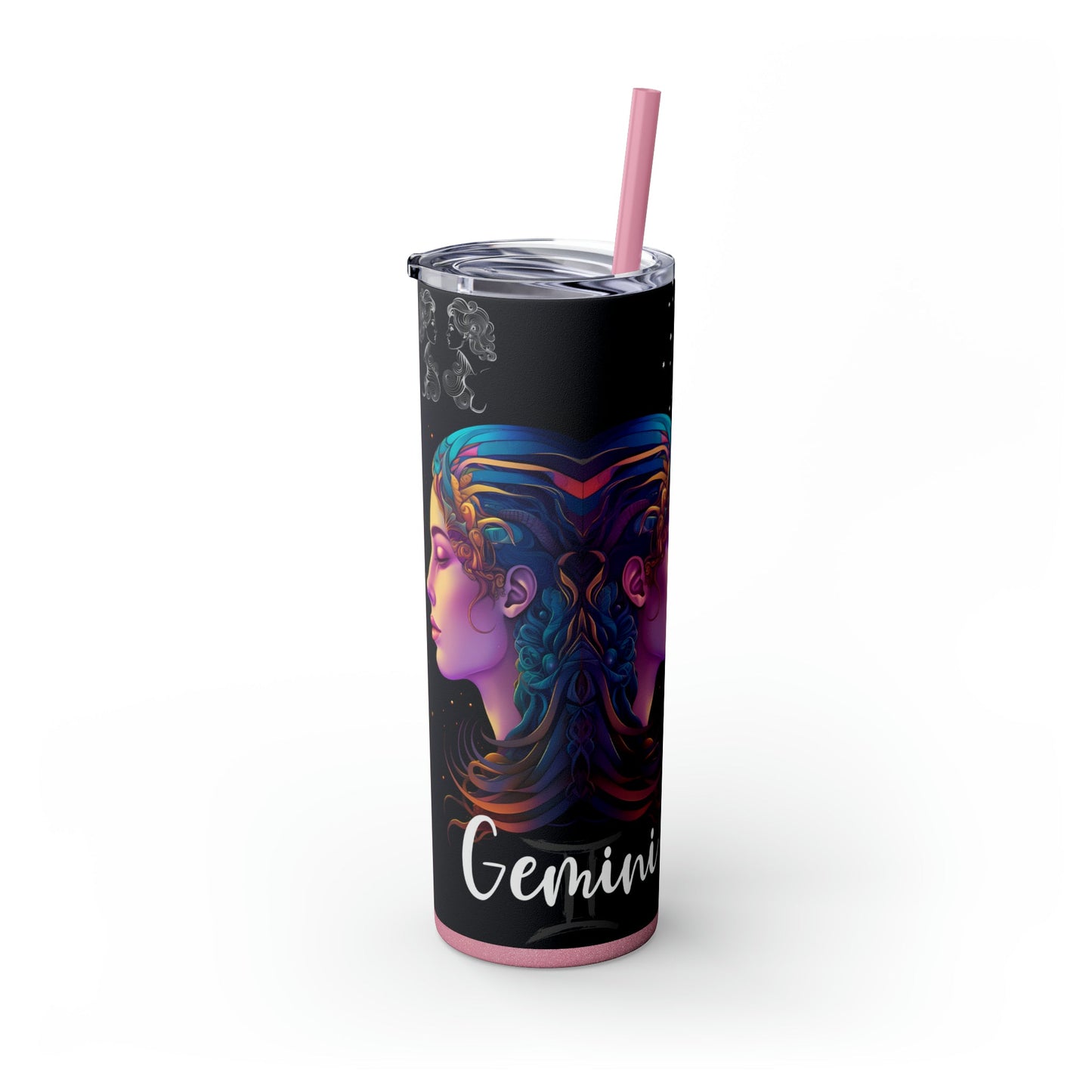 Gemini Nutrition Facts Skinny Tumbler with Straw, 20oz - Moon & Starr Handcrafted Jewelry && More!