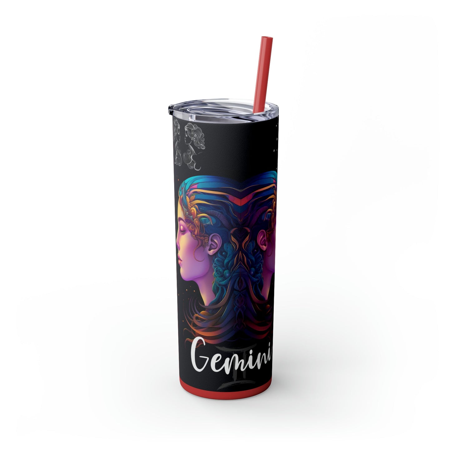 Gemini Nutrition Facts Skinny Tumbler with Straw, 20oz - Moon & Starr Handcrafted Jewelry && More!