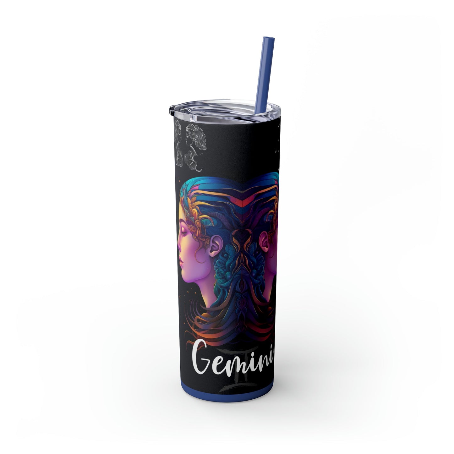 Gemini Nutrition Facts Skinny Tumbler with Straw, 20oz - Moon & Starr Handcrafted Jewelry && More!