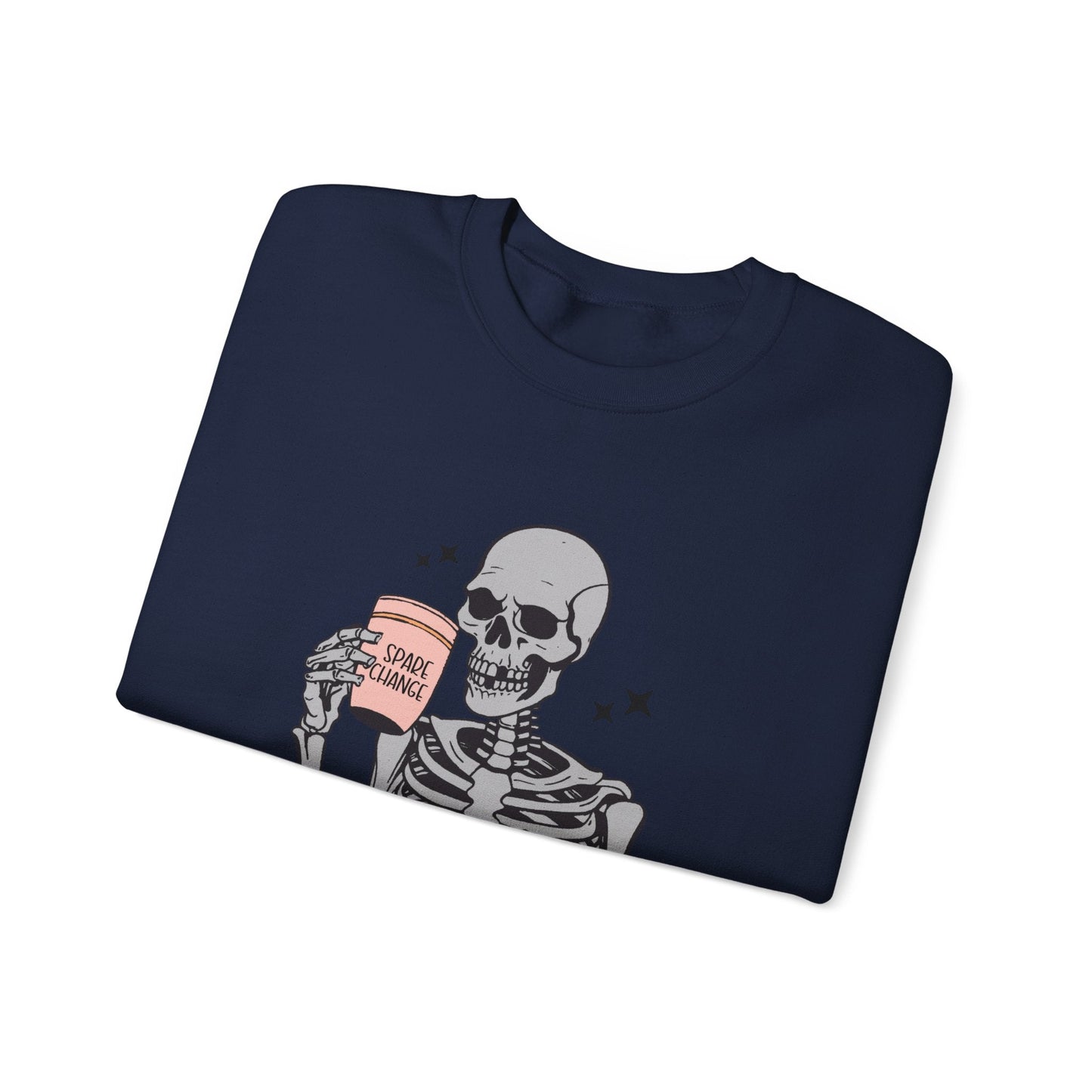 Kinda Broke Kinda Bougie Skeleton Unisex Heavy Blend™ Crewneck Sweatshirt - Moon & Starr Handcrafted Jewelry && More!