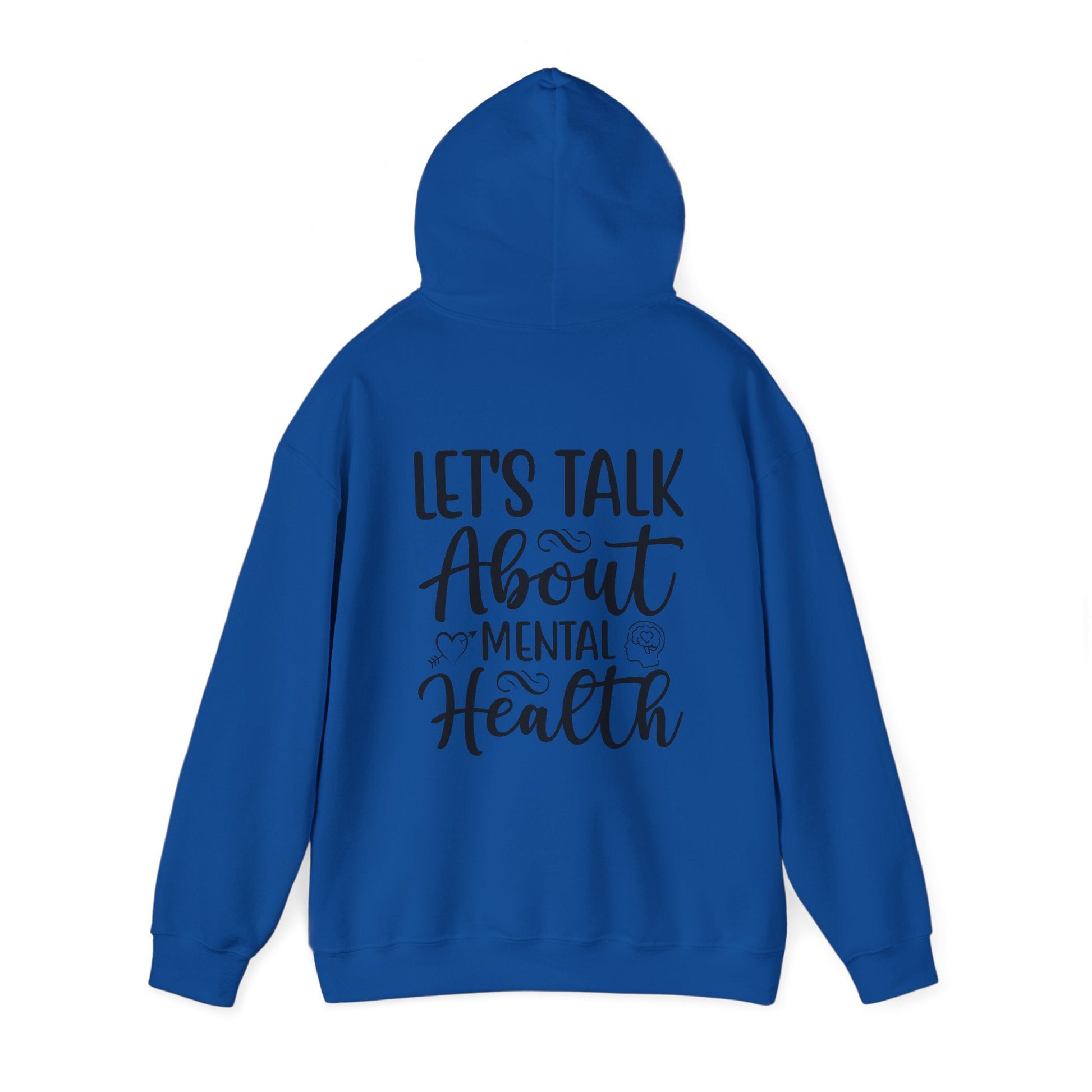 "Lets talk about mental health" Unisex Heavy Blend™ Hooded Sweatshirt - Moon & Starr Handcrafted Jewelry && More!