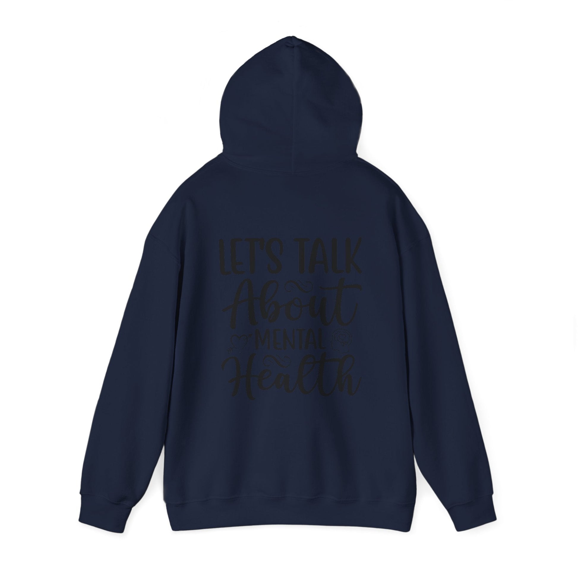 "Lets talk about mental health" Unisex Heavy Blend™ Hooded Sweatshirt - Moon & Starr Handcrafted Jewelry && More!