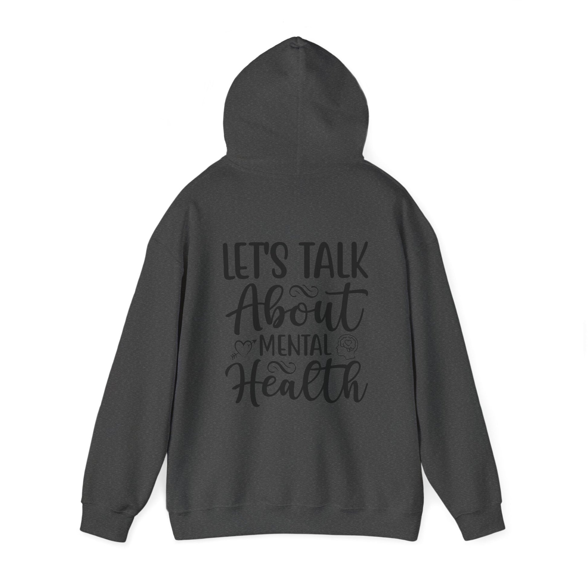 "Lets talk about mental health" Unisex Heavy Blend™ Hooded Sweatshirt - Moon & Starr Handcrafted Jewelry && More!