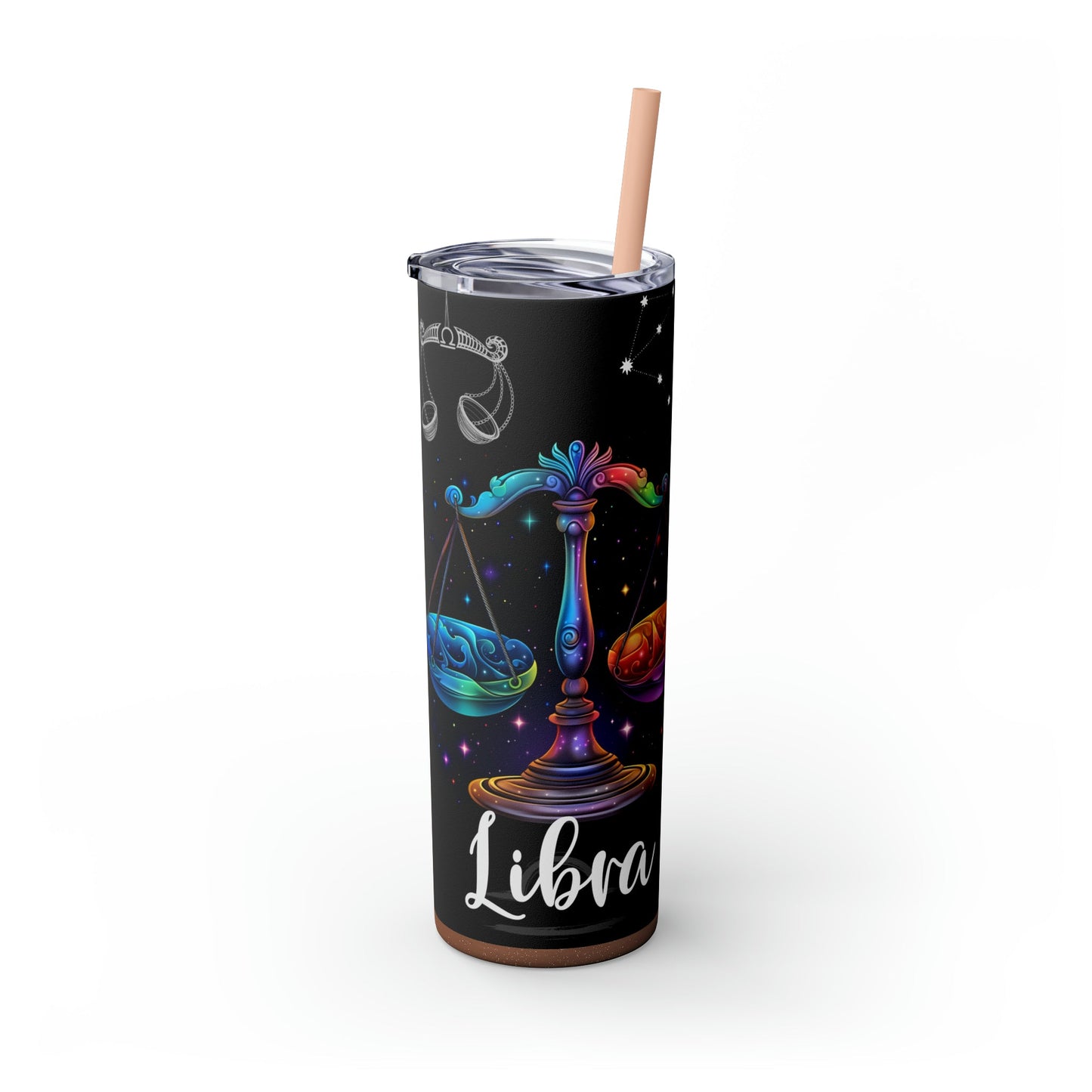 Libra Nutrition Facts Skinny Tumbler with Straw, 20oz - Moon & Starr Handcrafted Jewelry && More!