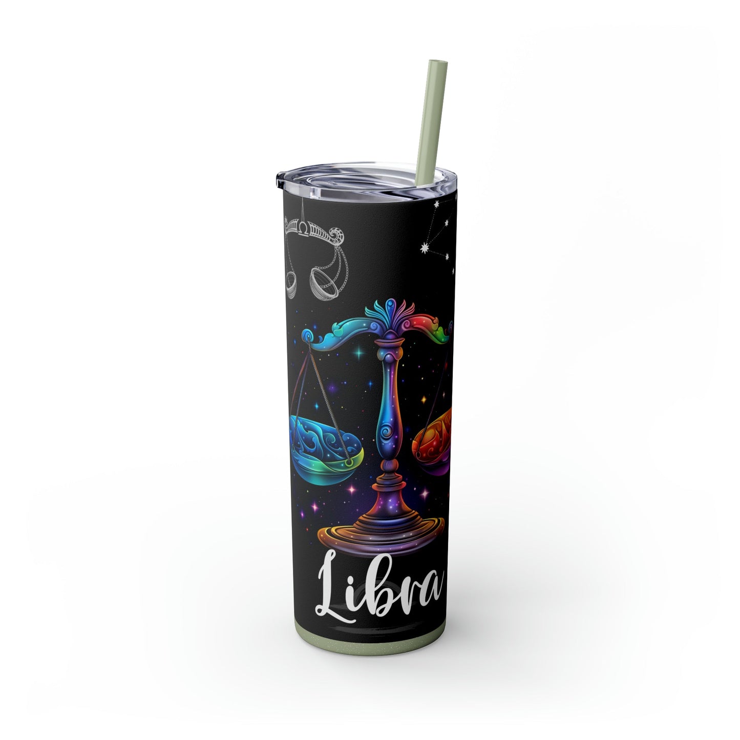 Libra Nutrition Facts Skinny Tumbler with Straw, 20oz - Moon & Starr Handcrafted Jewelry && More!