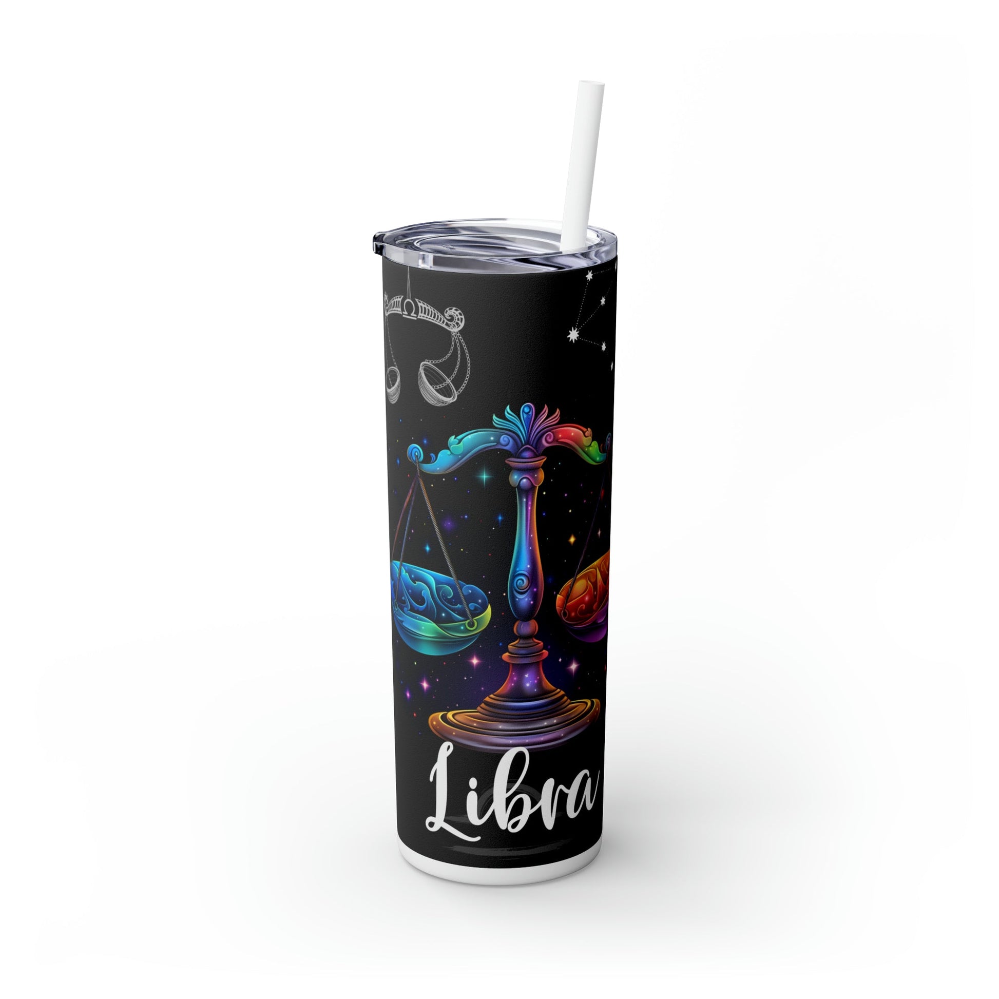 Libra Nutrition Facts Skinny Tumbler with Straw, 20oz - Moon & Starr Handcrafted Jewelry && More!