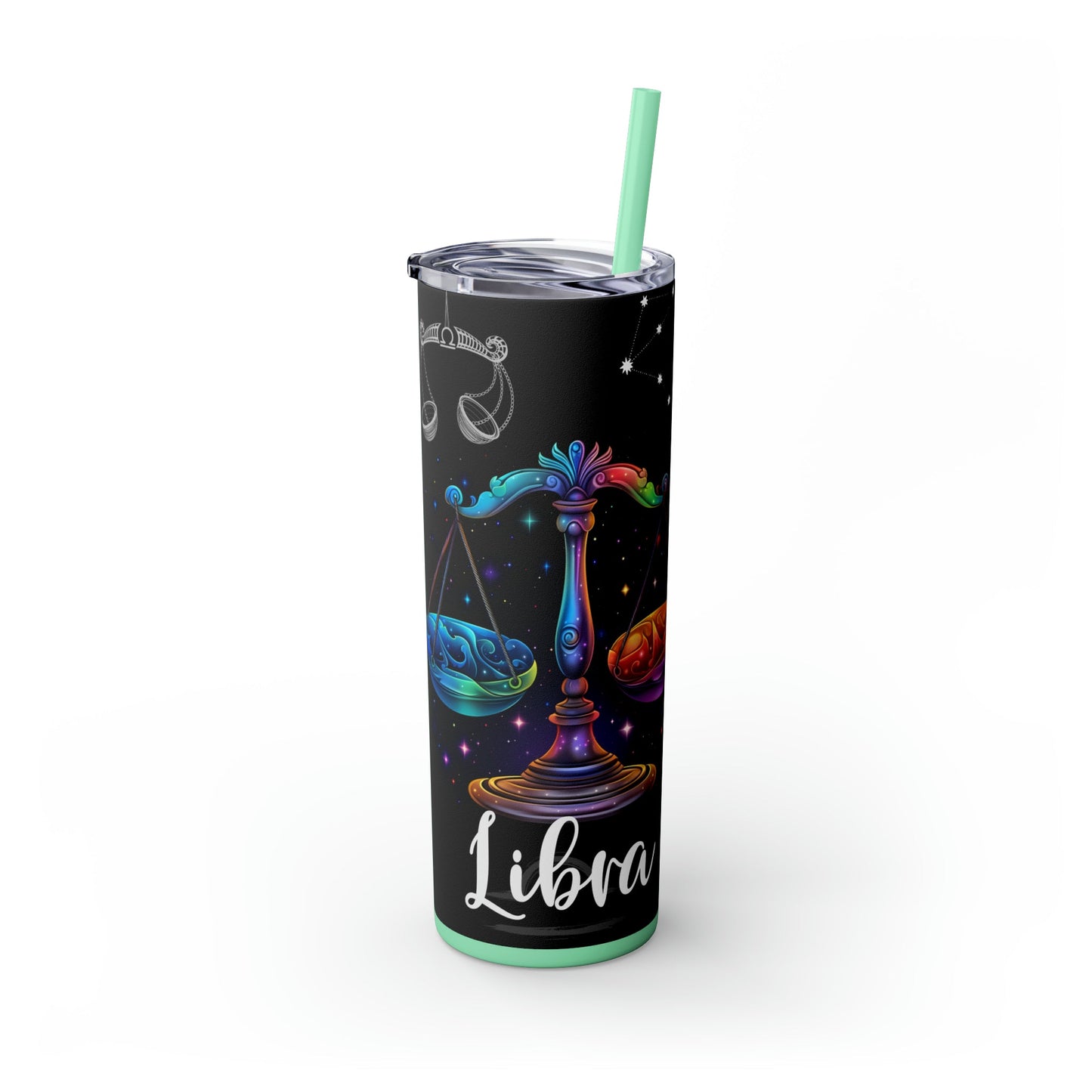 Libra Nutrition Facts Skinny Tumbler with Straw, 20oz - Moon & Starr Handcrafted Jewelry && More!