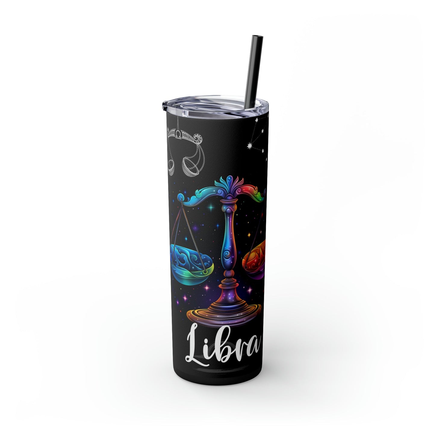 Libra Nutrition Facts Skinny Tumbler with Straw, 20oz - Moon & Starr Handcrafted Jewelry && More!