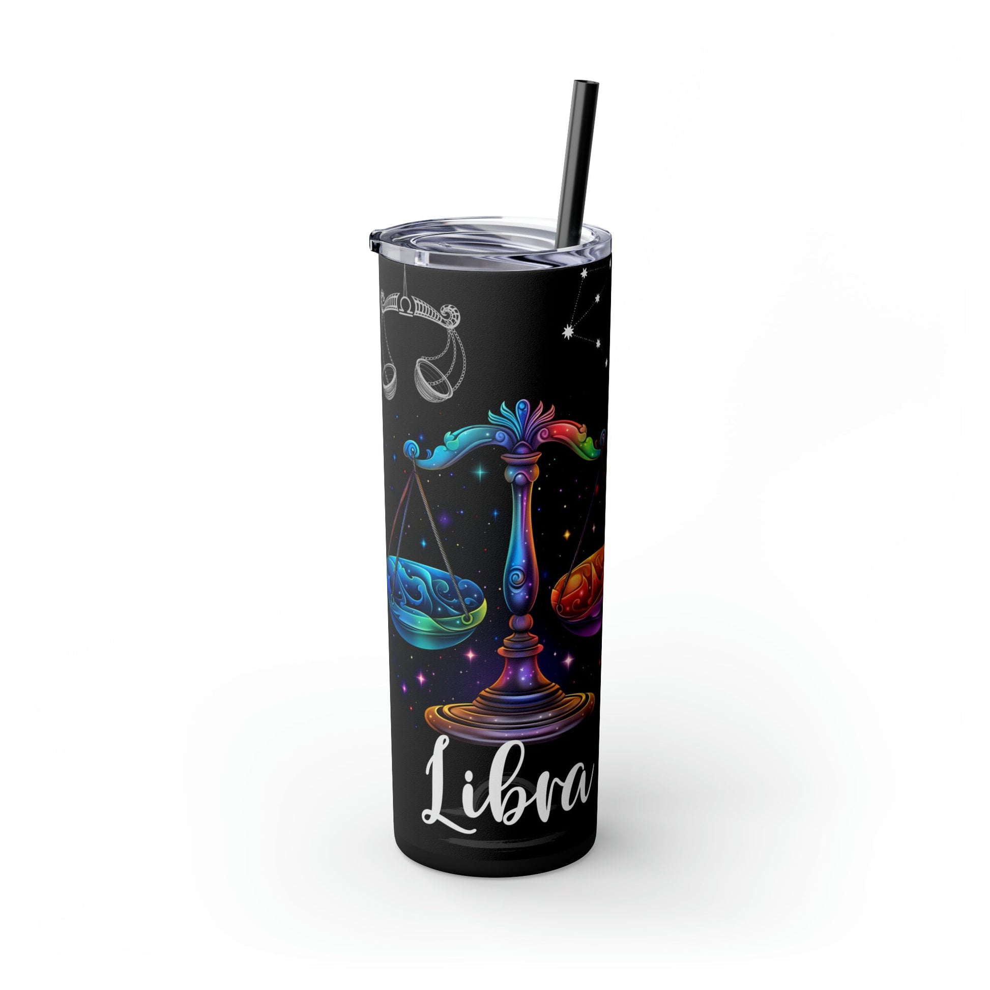 Libra Nutrition Facts Skinny Tumbler with Straw, 20oz - Moon & Starr Handcrafted Jewelry && More!