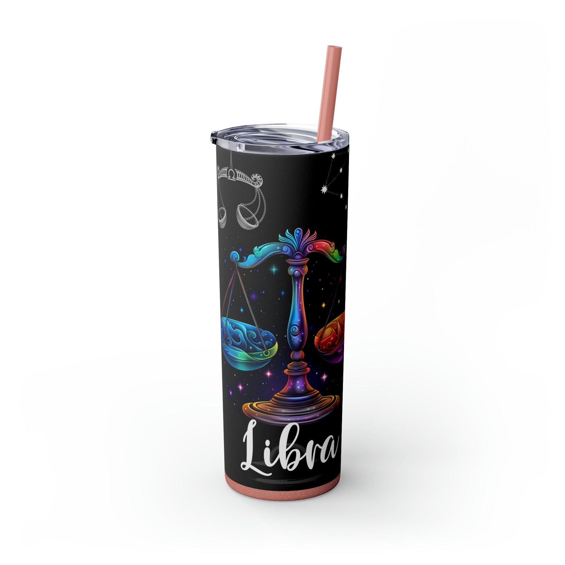 Libra Nutrition Facts Skinny Tumbler with Straw, 20oz - Moon & Starr Handcrafted Jewelry && More!