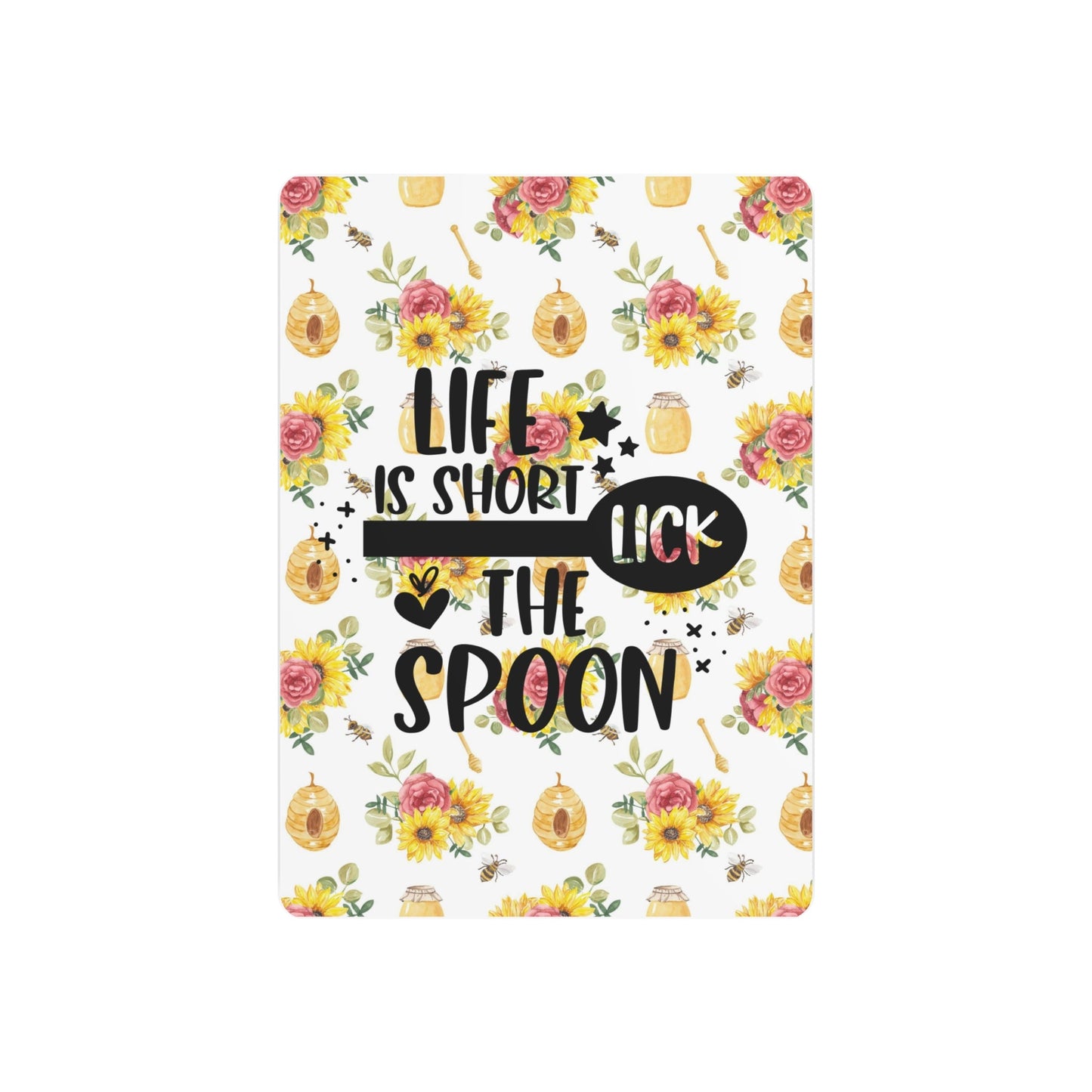 "Life is short" Farmhouse bees Metal Art Sign - Moon & Starr Handcrafted Jewelry && More!