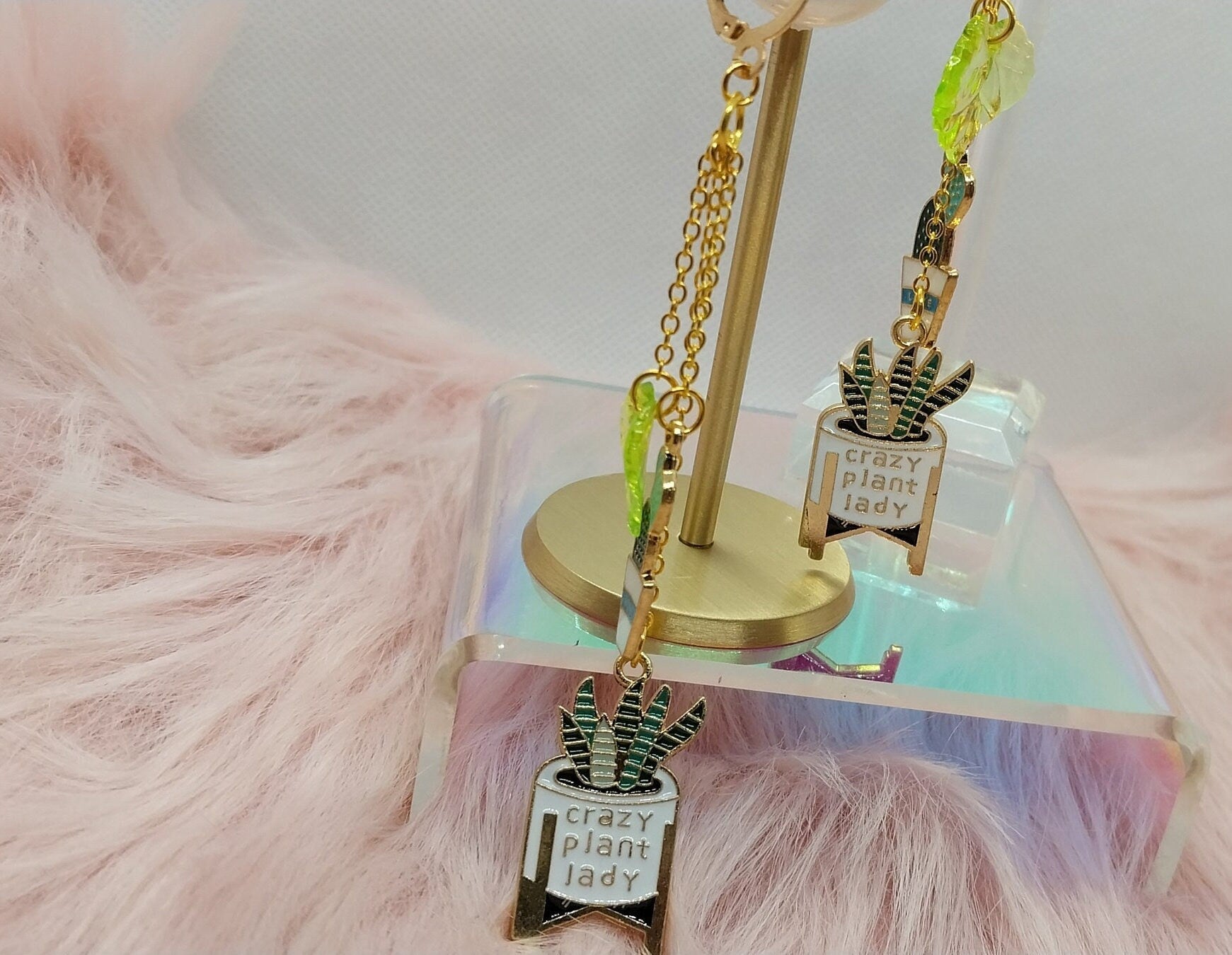 Long Multi Chain Dangle Plant Earrings, Gifts For Her, Nature Earrings, Earrings For Women, Extra Long Dangle Charm Earrings, Floral - Moon & Starr Handcrafted Jewelry && More!
