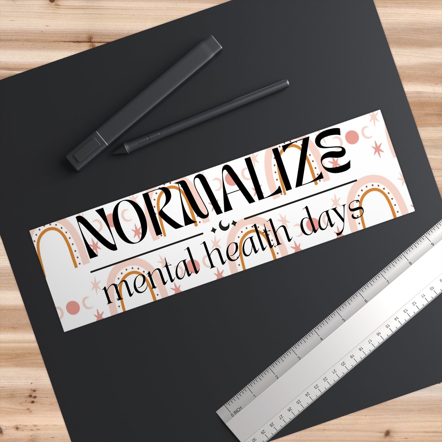 Normalize Mental Health Bumper Stickers - Moon & Starr Handcrafted Jewelry && More!