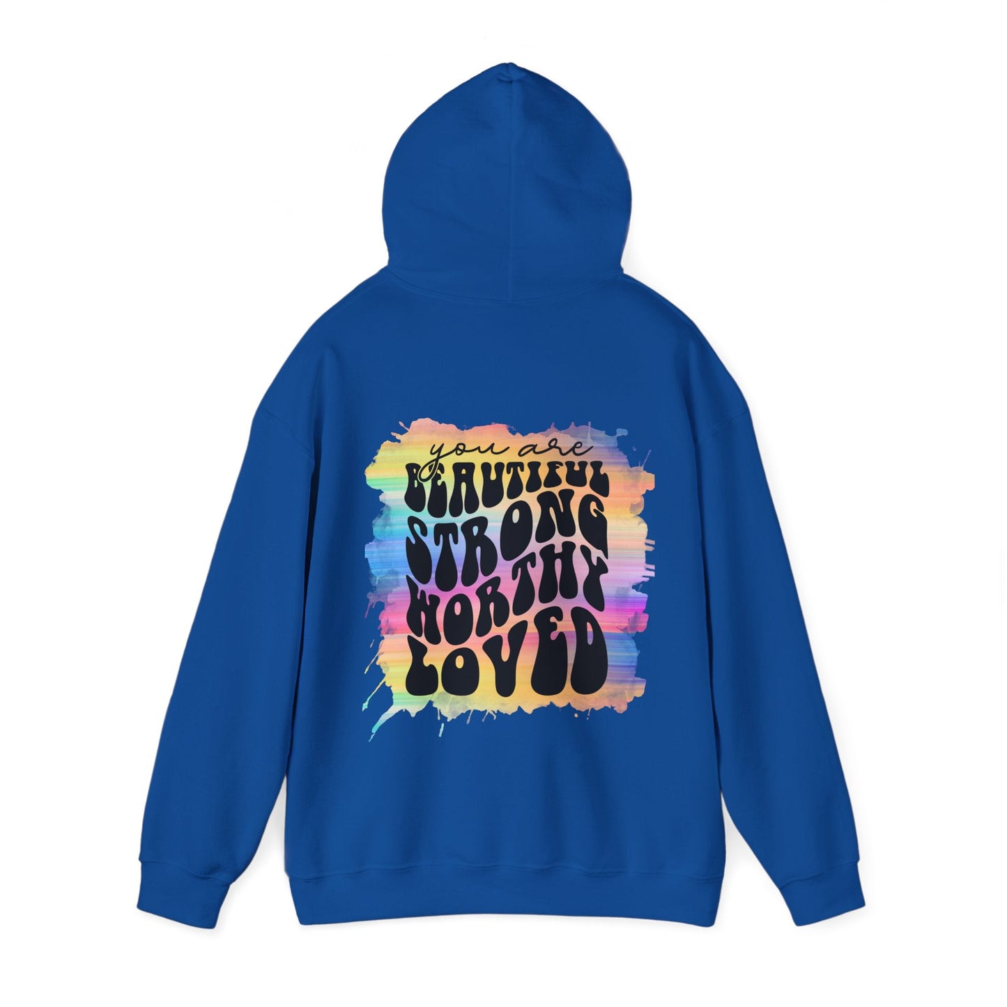 Rainbow Affirmations Unisex Heavy Blend™ Hooded Sweatshirt - Moon & Starr Handcrafted Jewelry && More!