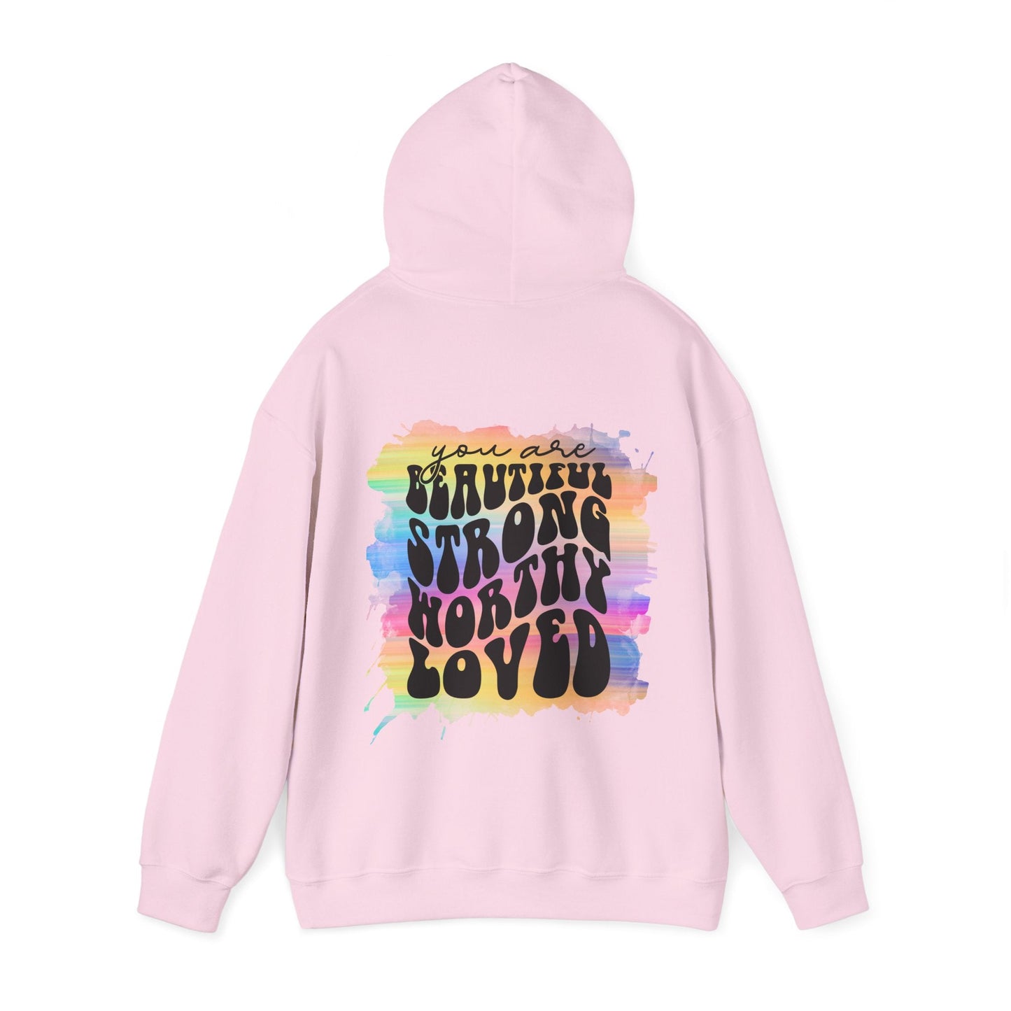 Rainbow Affirmations Unisex Heavy Blend™ Hooded Sweatshirt - Moon & Starr Handcrafted Jewelry && More!