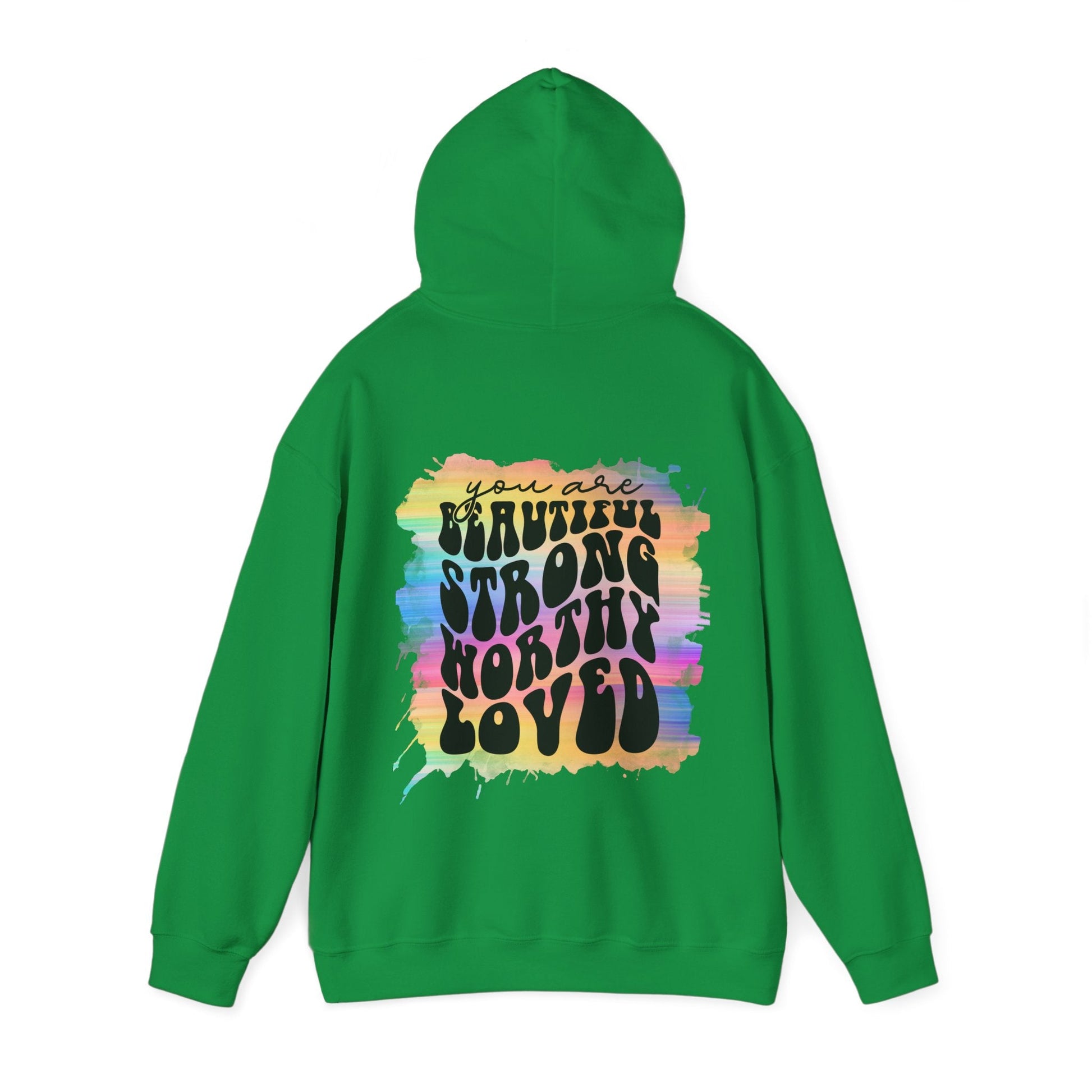 Rainbow Affirmations Unisex Heavy Blend™ Hooded Sweatshirt - Moon & Starr Handcrafted Jewelry && More!