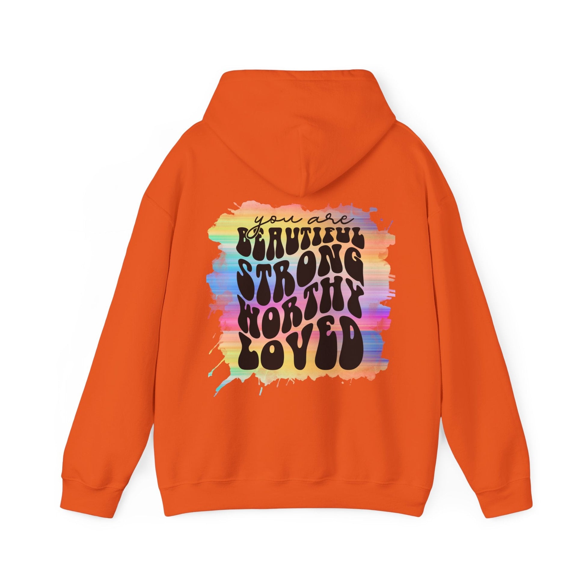 Rainbow Affirmations Unisex Heavy Blend™ Hooded Sweatshirt - Moon & Starr Handcrafted Jewelry && More!