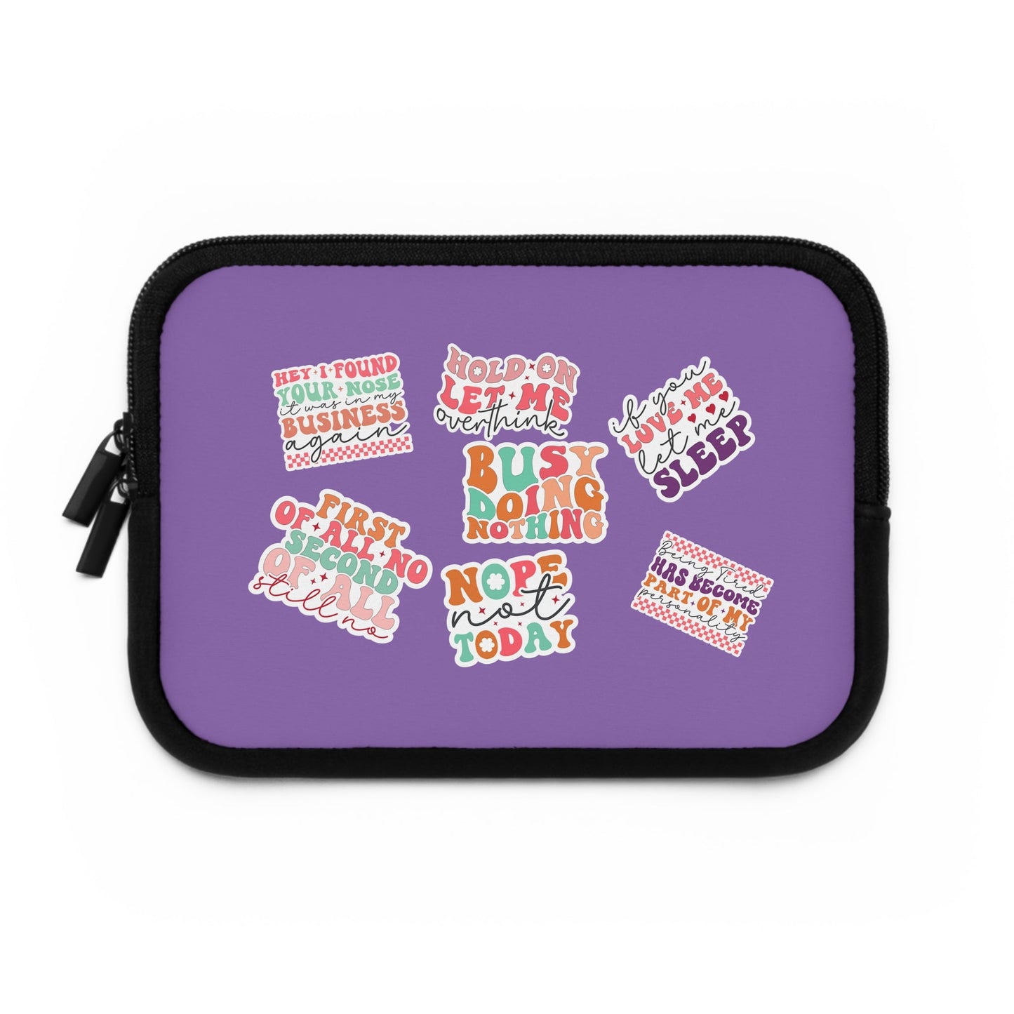 Retro Groovy Sarcastic Sticker Bomb Laptop Sleeve - Moon & Starr Handcrafted Jewelry && More!