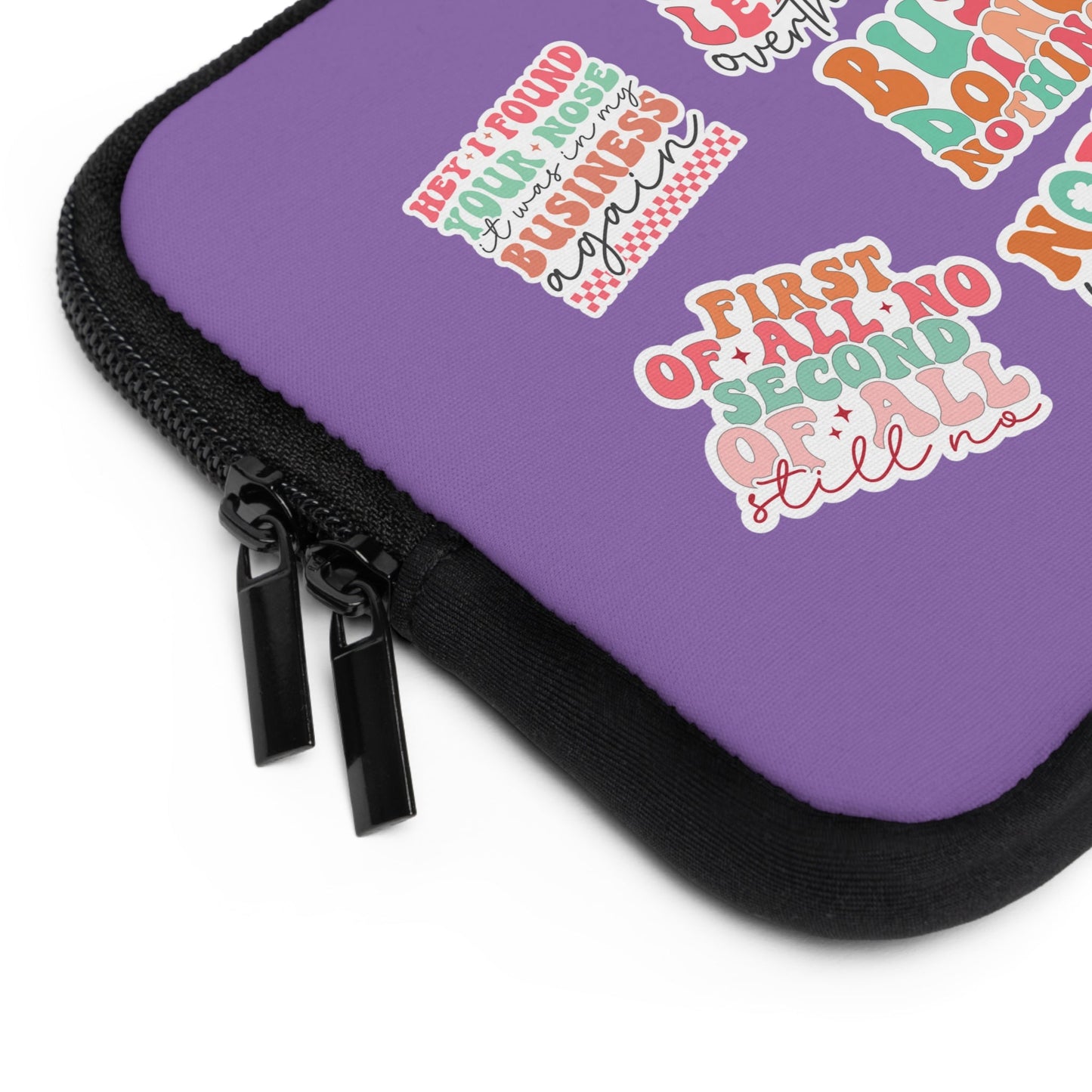 Retro Groovy Sarcastic Sticker Bomb Laptop Sleeve - Moon & Starr Handcrafted Jewelry && More!