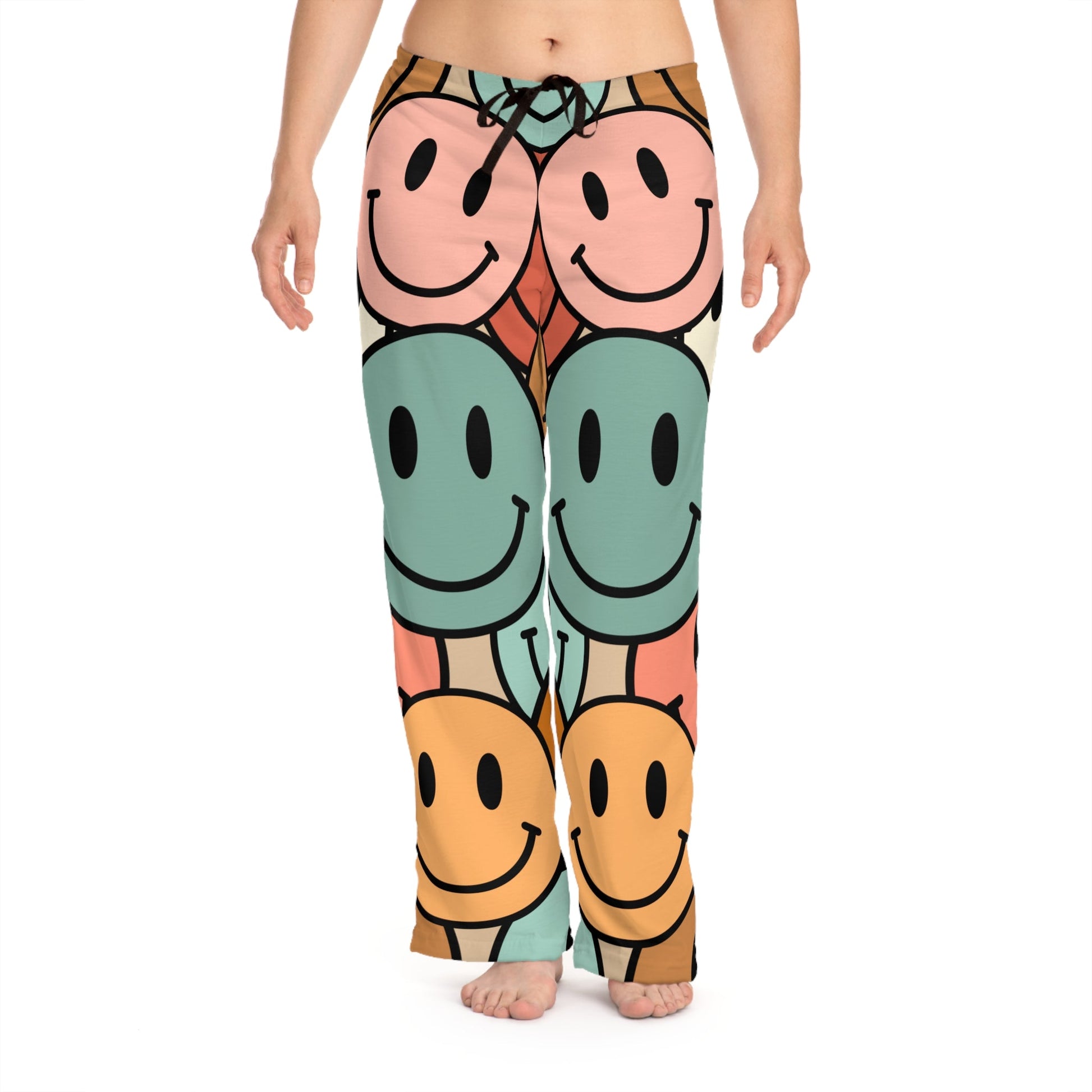 Retro Simleys Women's Pajama Pants (AOP) - Moon & Starr Handcrafted Jewelry && More!