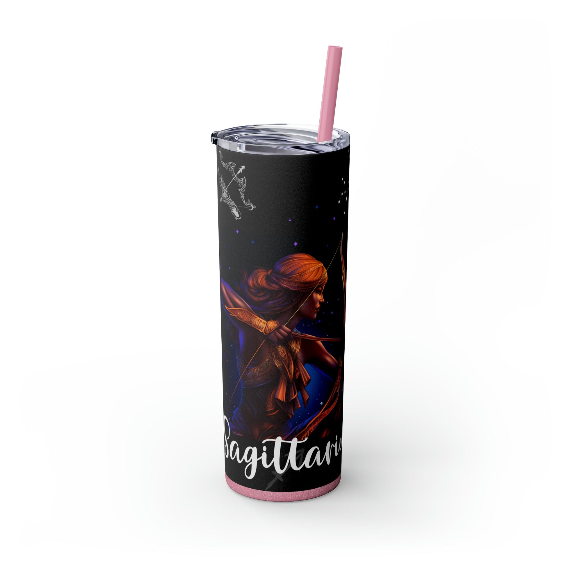 Sagittarius Nutrition Facts Skinny Tumbler with Straw, 20oz - Moon & Starr Handcrafted Jewelry && More!