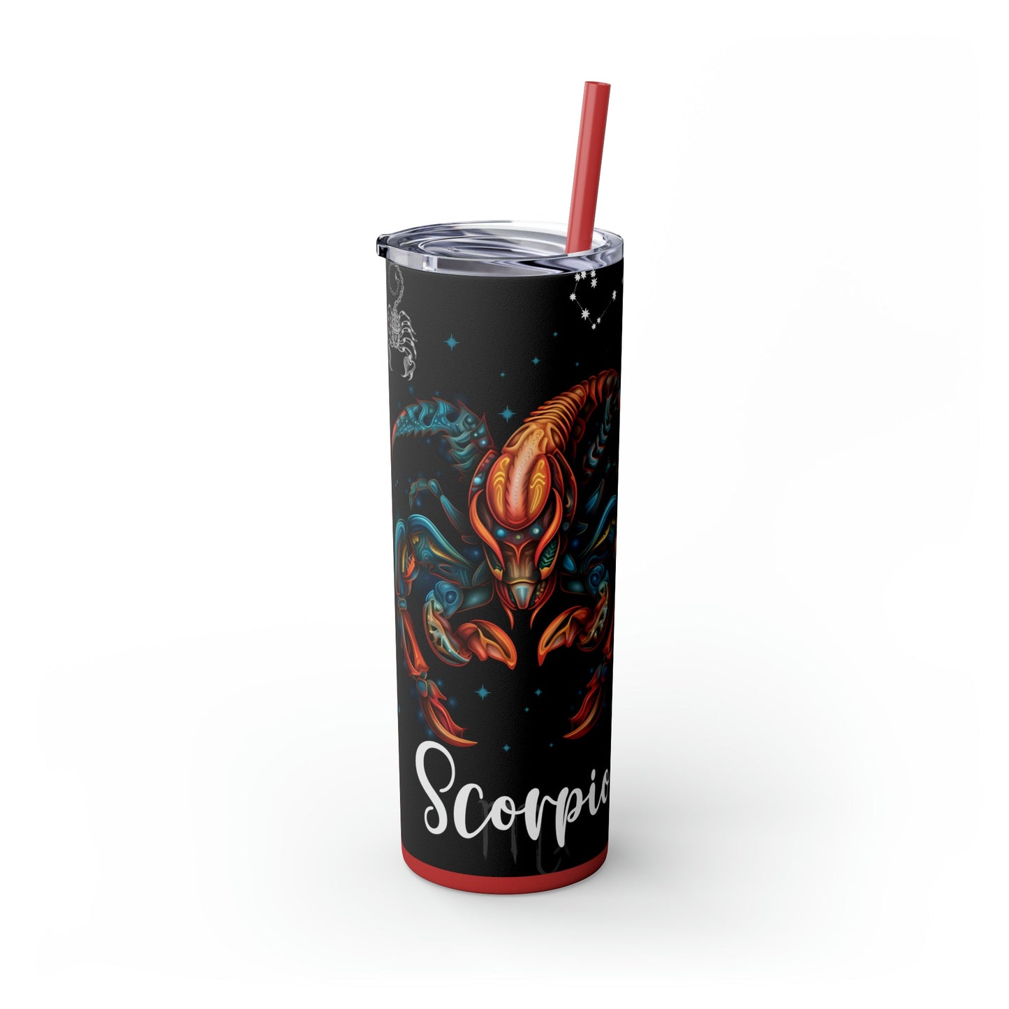 Scorpio Nutrition Facts Skinny Tumbler with Straw, 20oz - Moon & Starr Handcrafted Jewelry && More!