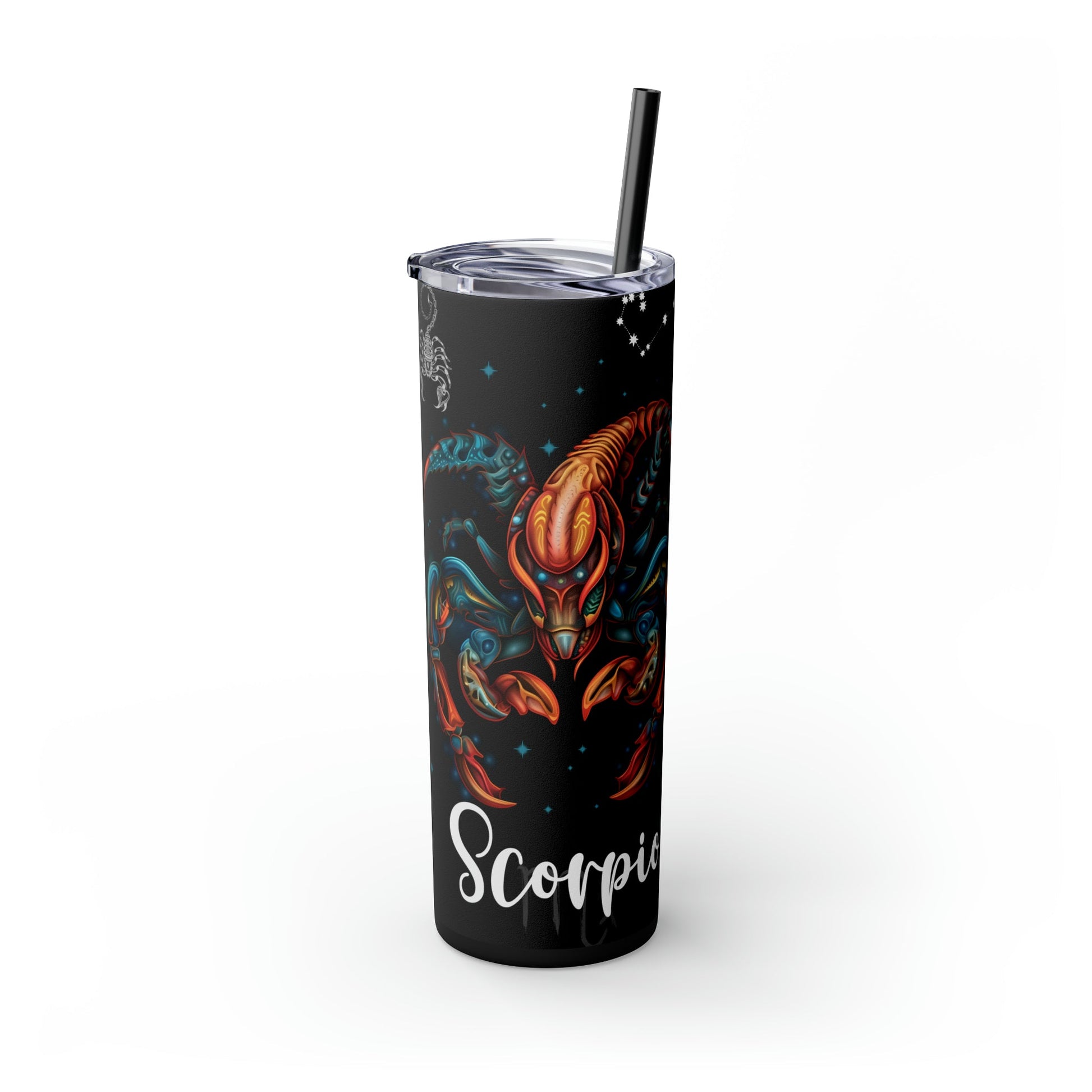 Scorpio Nutrition Facts Skinny Tumbler with Straw, 20oz - Moon & Starr Handcrafted Jewelry && More!