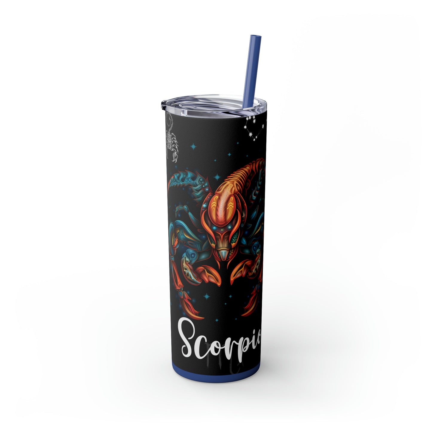 Scorpio Nutrition Facts Skinny Tumbler with Straw, 20oz - Moon & Starr Handcrafted Jewelry && More!