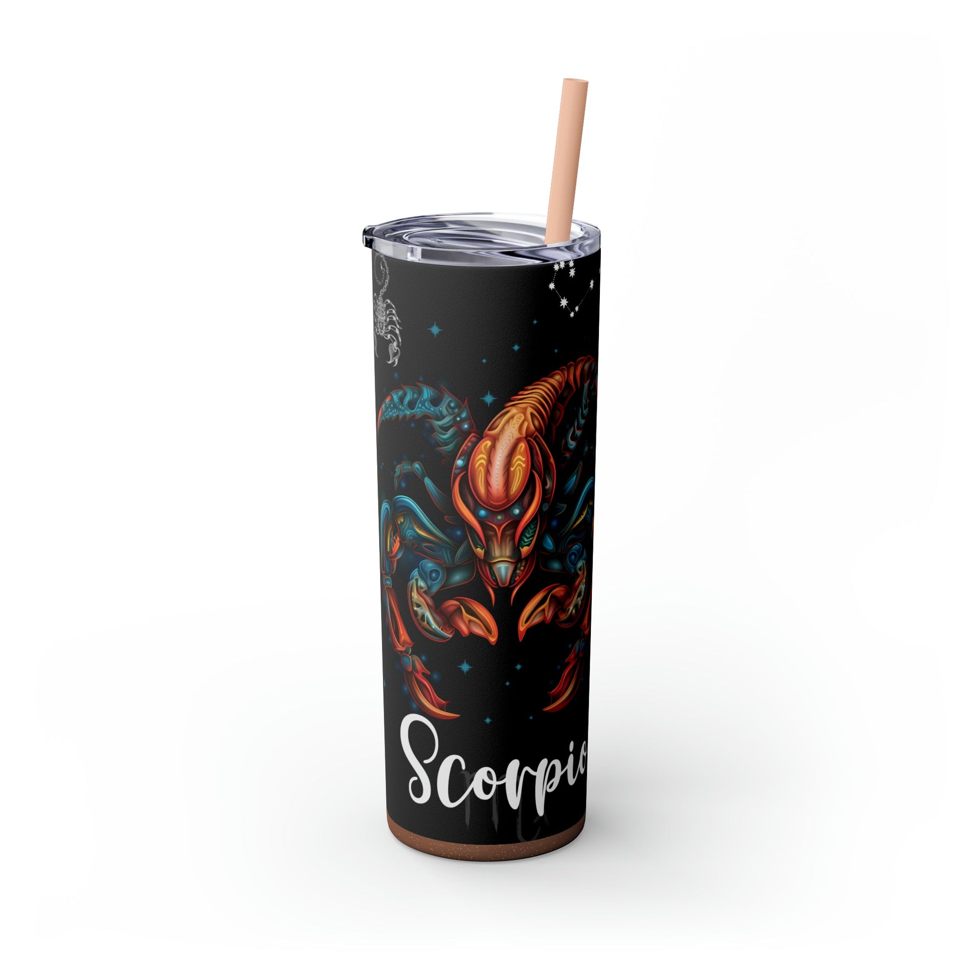 Scorpio Nutrition Facts Skinny Tumbler with Straw, 20oz - Moon & Starr Handcrafted Jewelry && More!