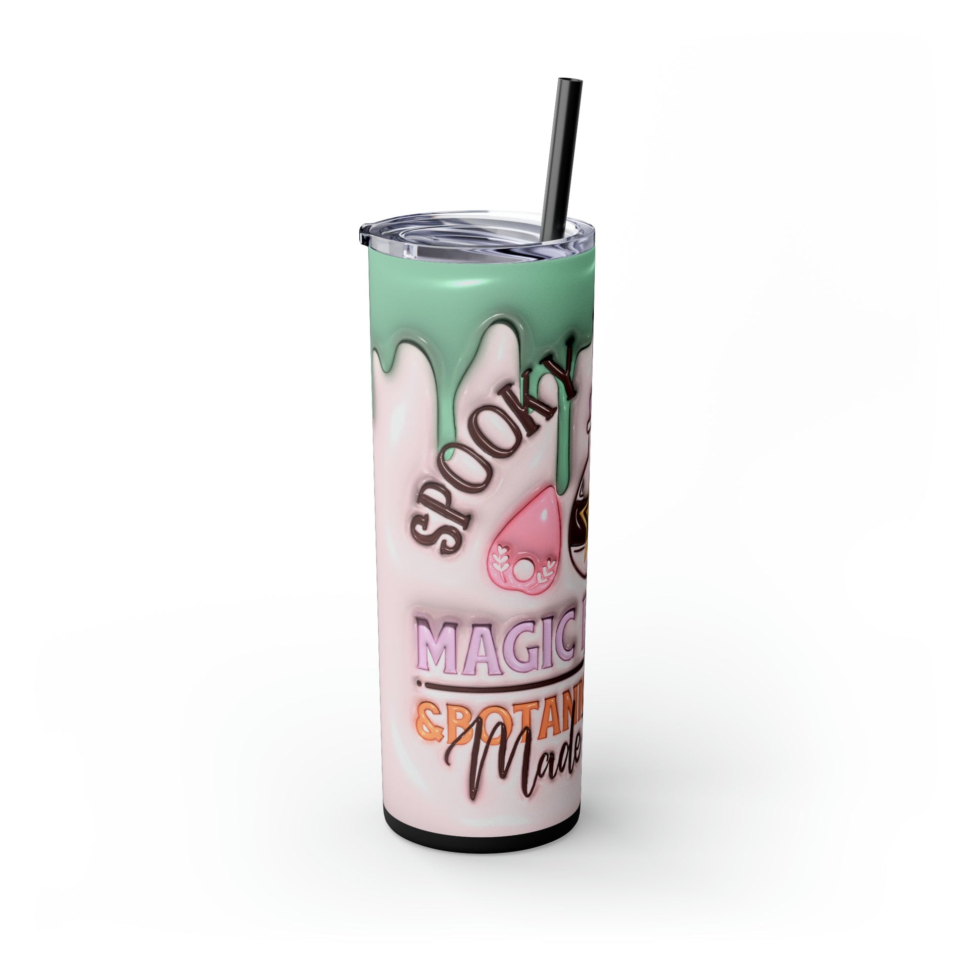 Spooky Witch Co 3D Skinny Tumbler with Straw, 20oz - Moon & Starr Handcrafted Jewelry && More!