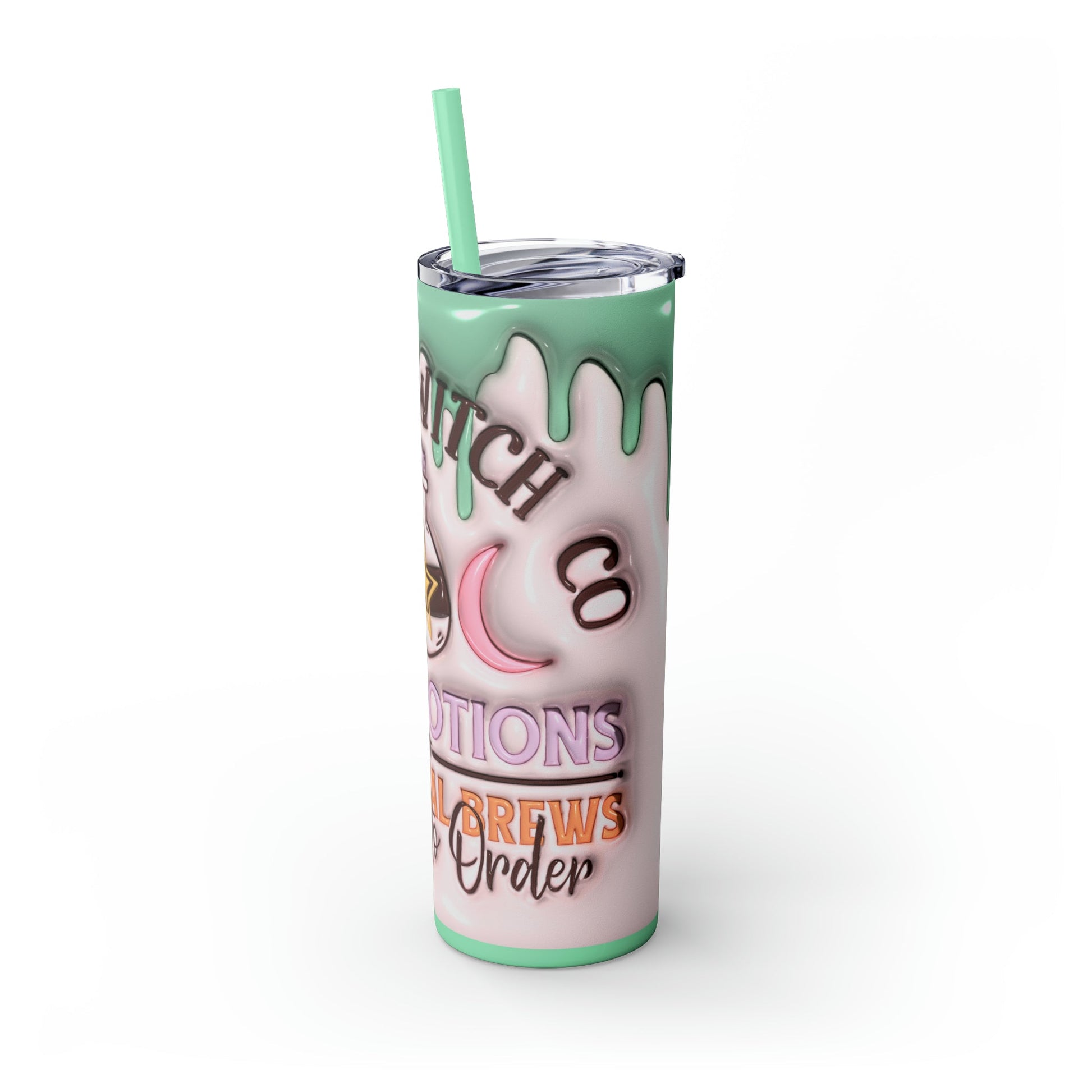 Spooky Witch Co 3D Skinny Tumbler with Straw, 20oz - Moon & Starr Handcrafted Jewelry && More!