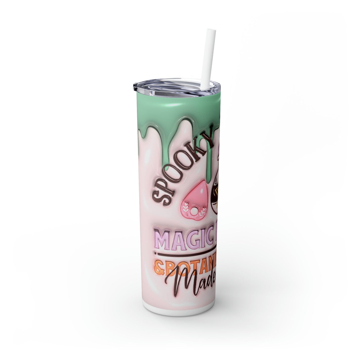 Spooky Witch Co 3D Skinny Tumbler with Straw, 20oz - Moon & Starr Handcrafted Jewelry && More!