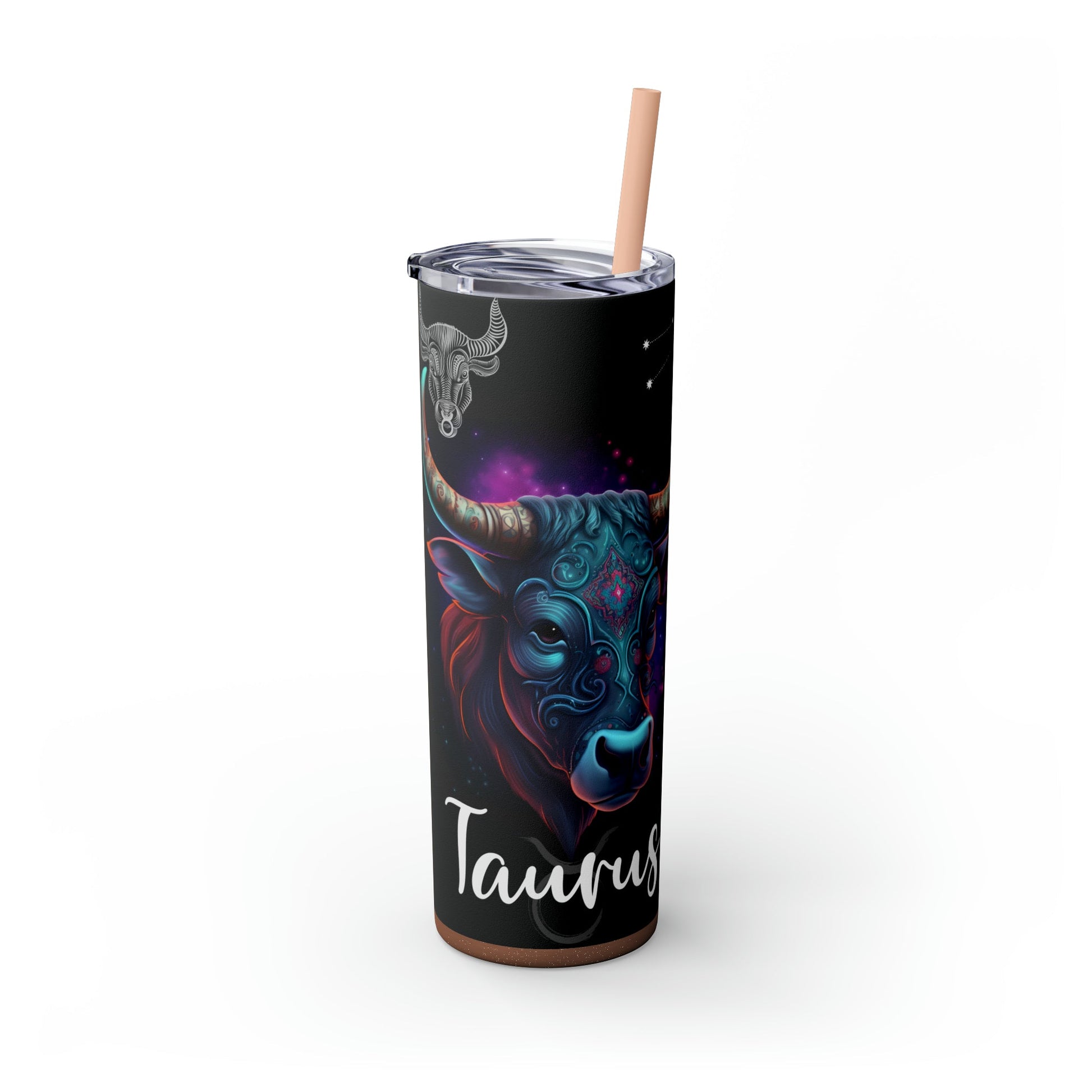 Taurus Nutrition Facts Skinny Tumbler with Straw, 20oz - Moon & Starr Handcrafted Jewelry && More!