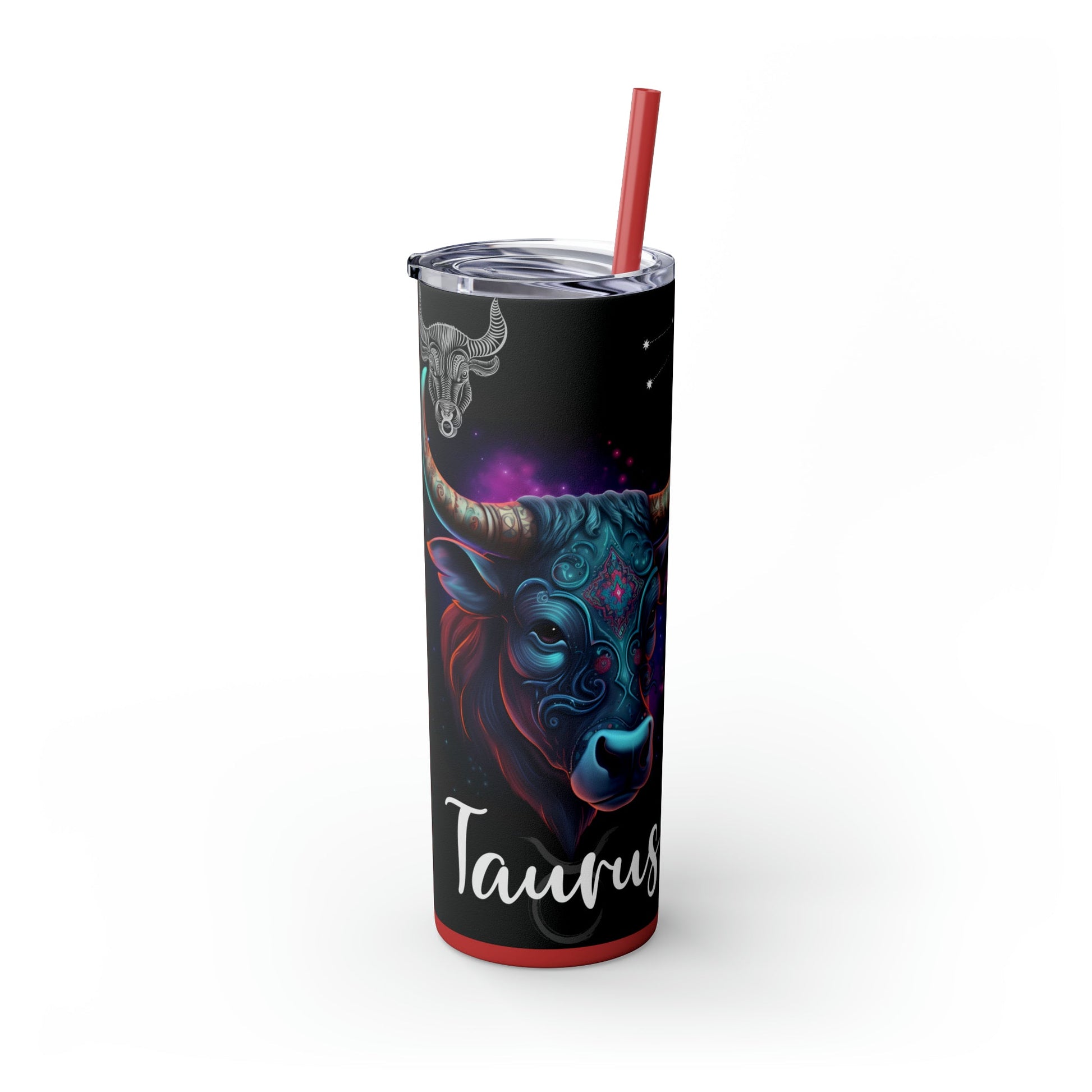 Taurus Nutrition Facts Skinny Tumbler with Straw, 20oz - Moon & Starr Handcrafted Jewelry && More!