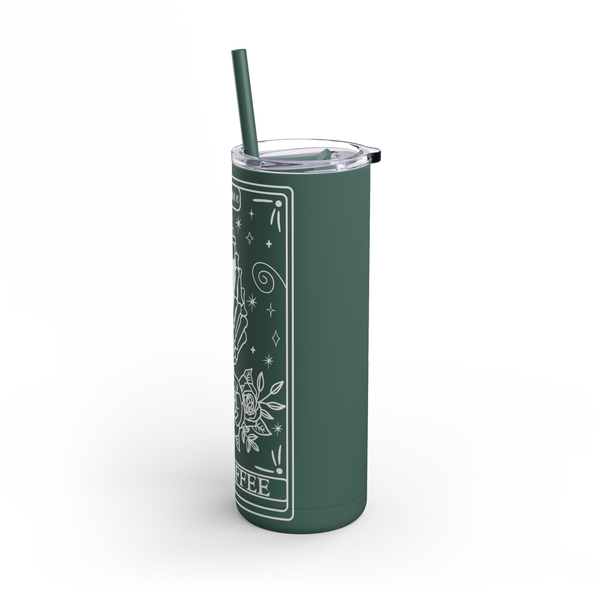 The Coffee Tarot Maars Maker Skinny Matte Tumbler, 20oz - Moon & Starr Handcrafted Jewelry && More!