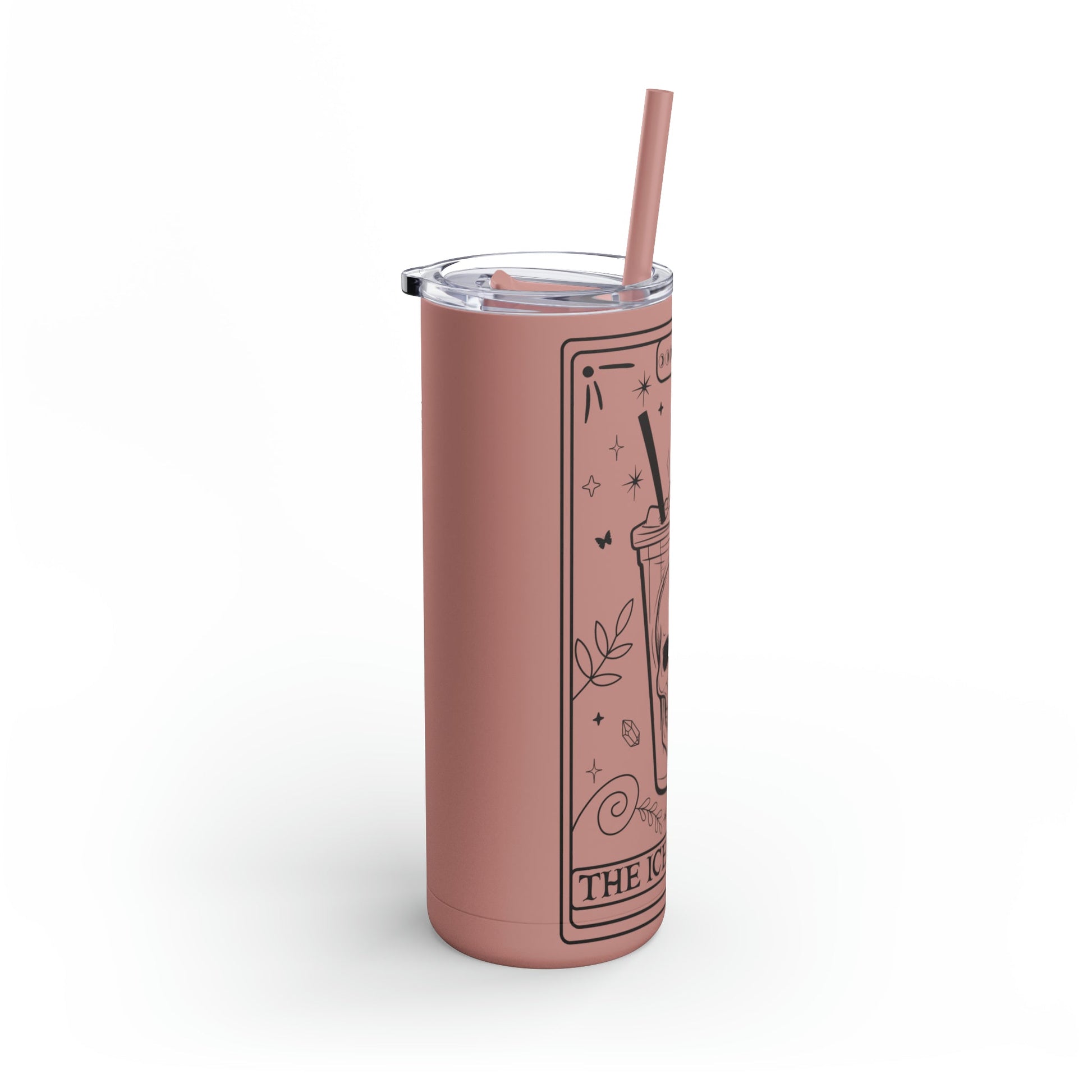 The Iced Coffee Tarot Maars Maker Skinny Matte Tumbler, 20oz - Moon & Starr Handcrafted Jewelry && More!