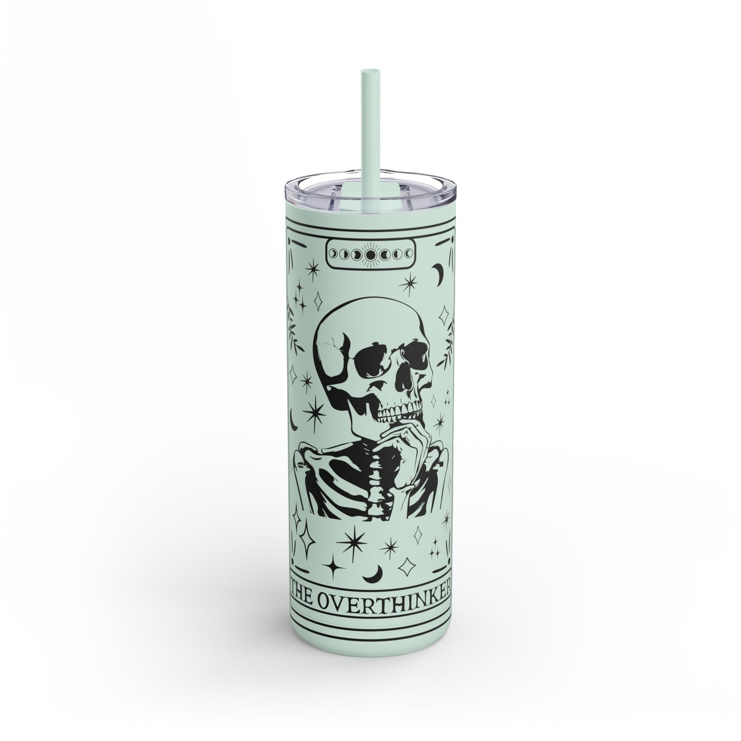 The Overthinker Tarot Maars Maker Skinny Matte Tumbler, 20oz - Moon & Starr Handcrafted Jewelry && More!