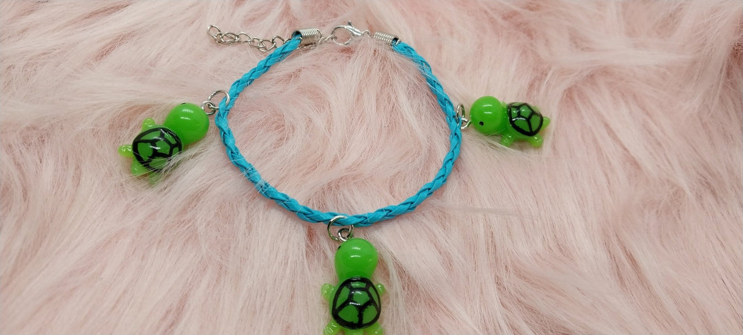 Turtle Charm Bracelet, Gifts For Her, Cute Charm Bracelets For Women, Unique Jewelry Beach Themed, - Moon & Starr Handcrafted Jewelry && More!