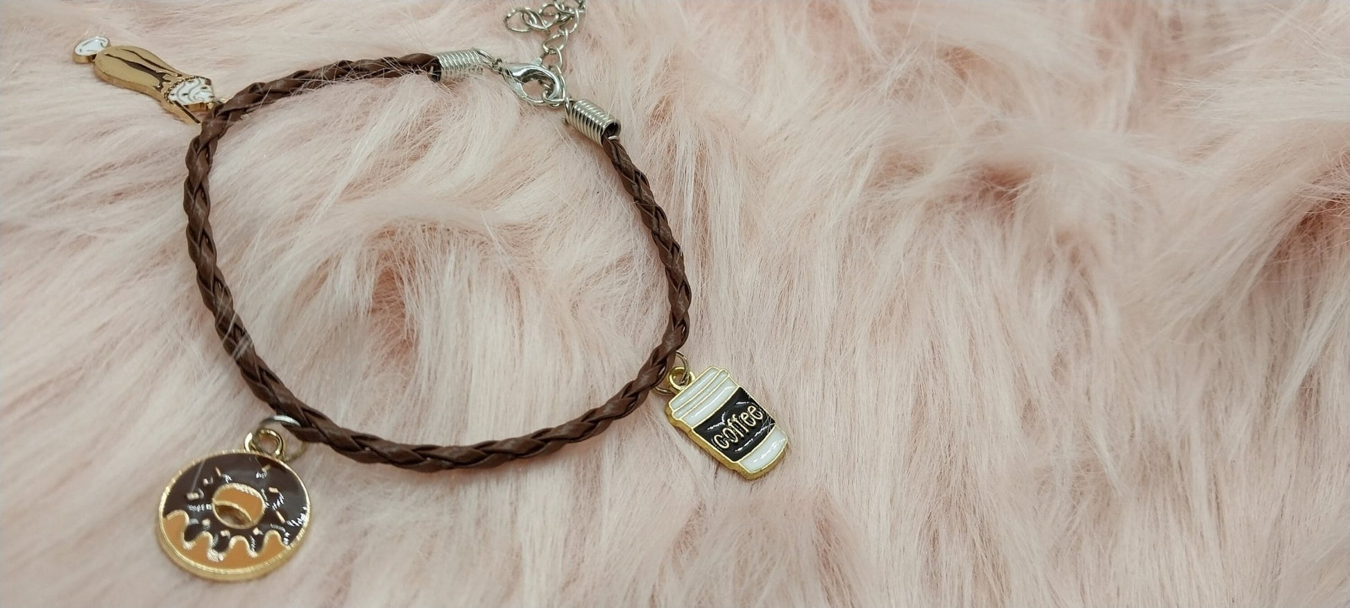 Unique Coffee and Donuts Charm Bracelet For Women, Gifts For Her, Handmade Charm Bracelets For Coffee Lovers - Moon & Starr Handcrafted Jewelry && More!