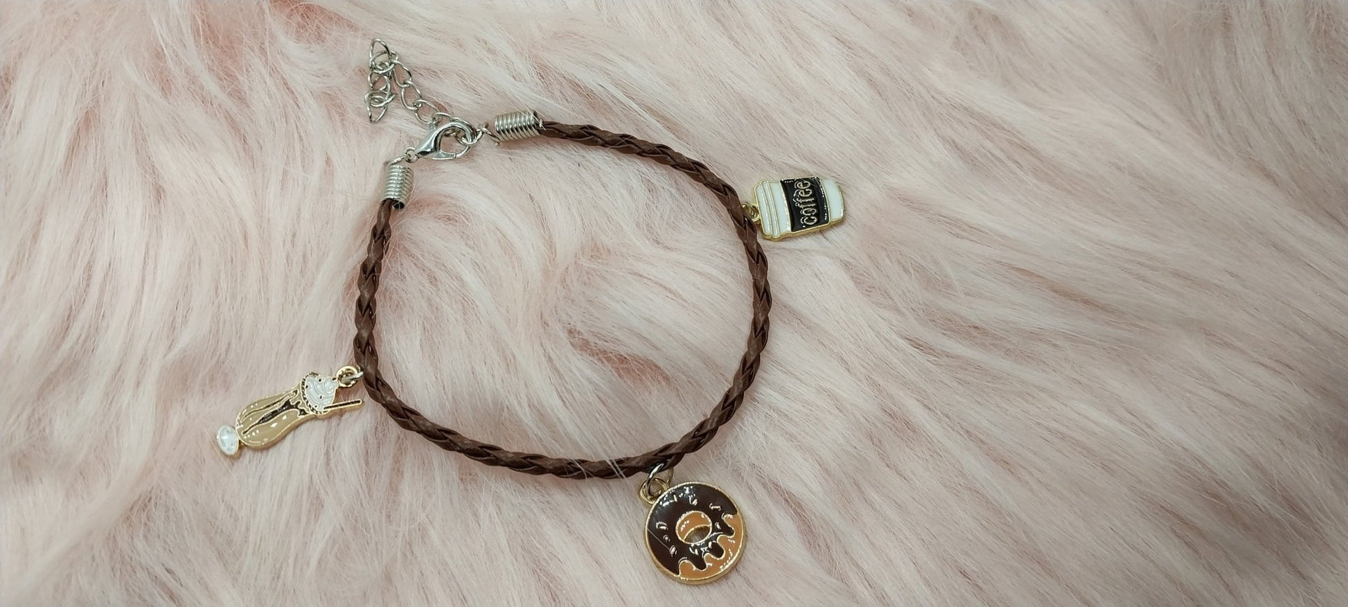 Unique Coffee and Donuts Charm Bracelet For Women, Gifts For Her, Handmade Charm Bracelets For Coffee Lovers - Moon & Starr Handcrafted Jewelry && More!