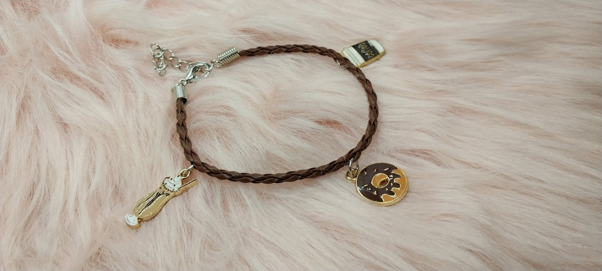 Unique Coffee and Donuts Charm Bracelet For Women, Gifts For Her, Handmade Charm Bracelets For Coffee Lovers - Moon & Starr Handcrafted Jewelry && More!