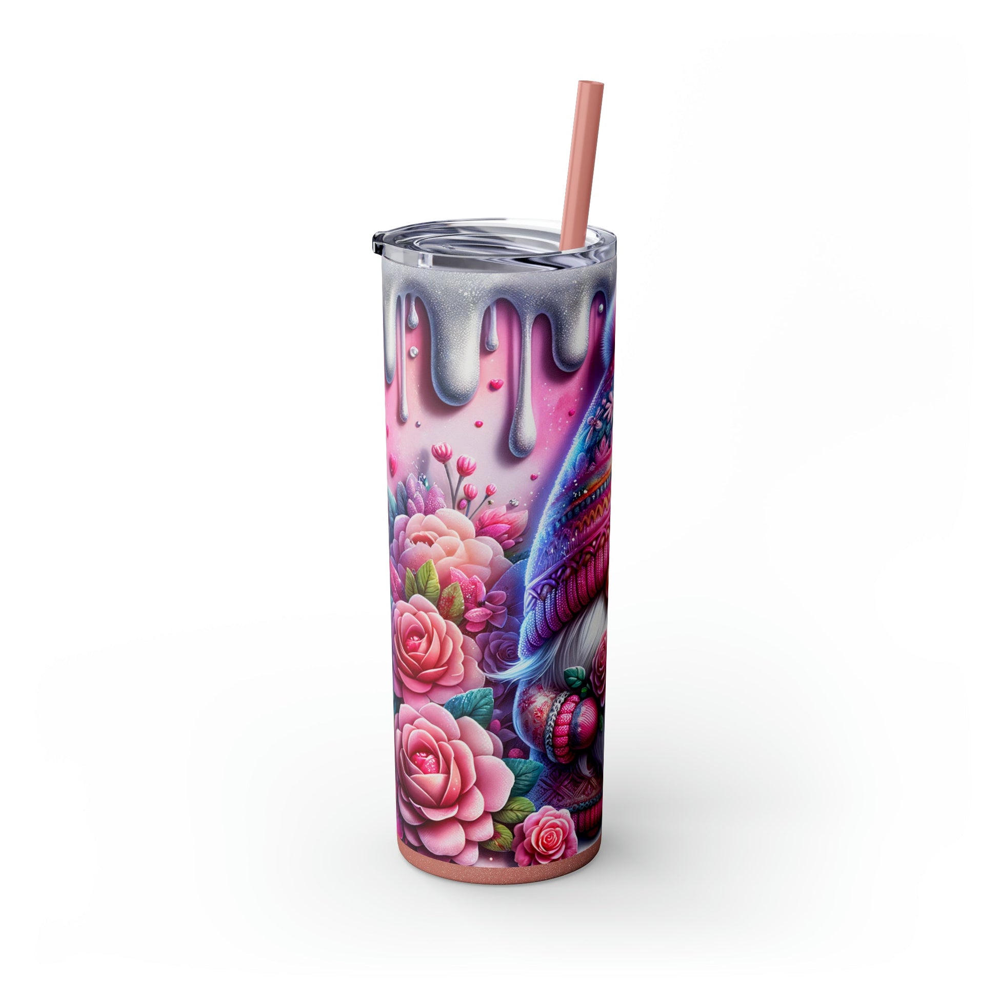 Valentines Gnome Skinny Tumbler with Straw, 20oz - Moon & Starr Handcrafted Jewelry && More!