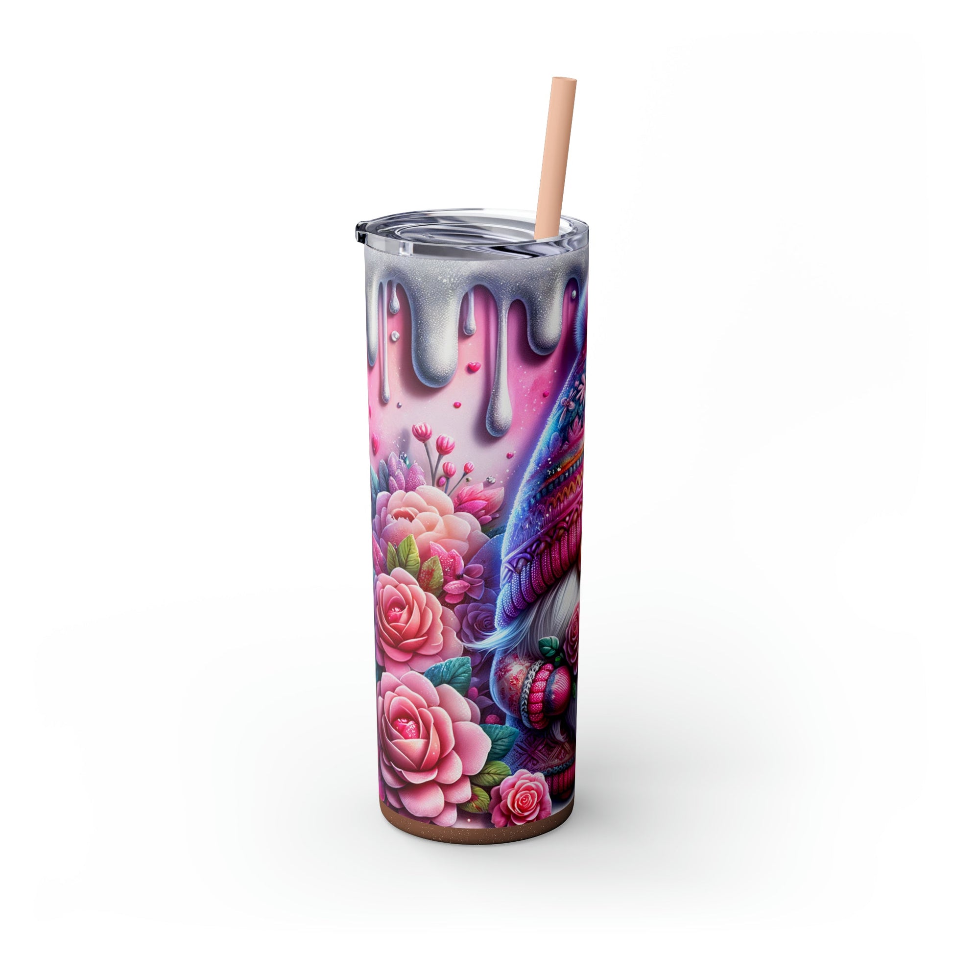 Valentines Gnome Skinny Tumbler with Straw, 20oz - Moon & Starr Handcrafted Jewelry && More!