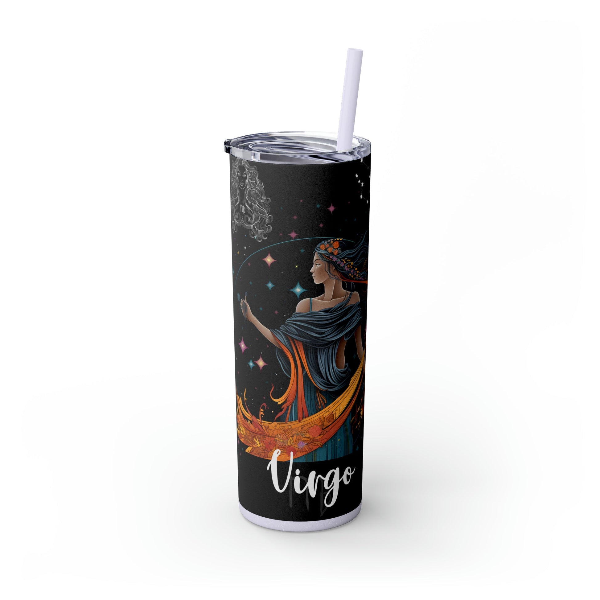 Virgo Nutrition Facts Skinny Tumbler with Straw, 20oz - Moon & Starr Handcrafted Jewelry && More!